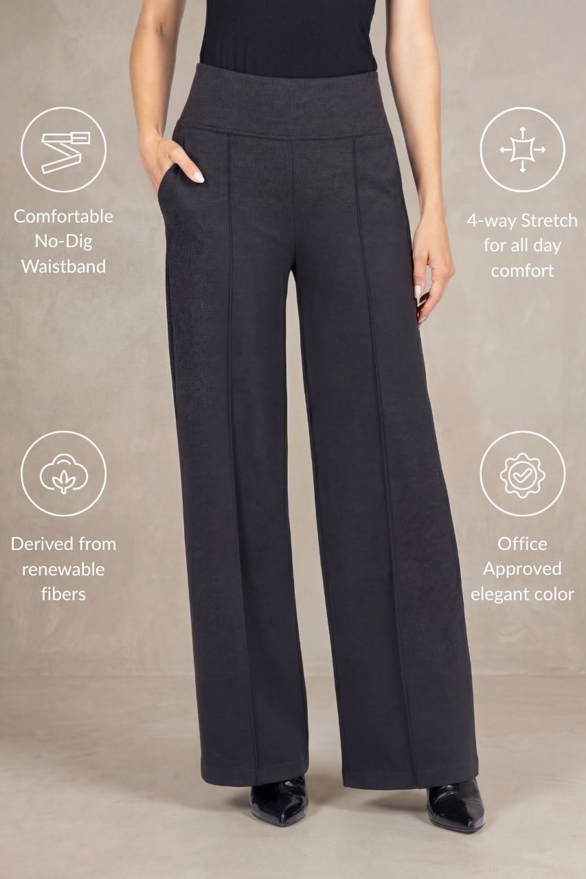 EXECUTIVE PANT: CHARCOAL PONTE