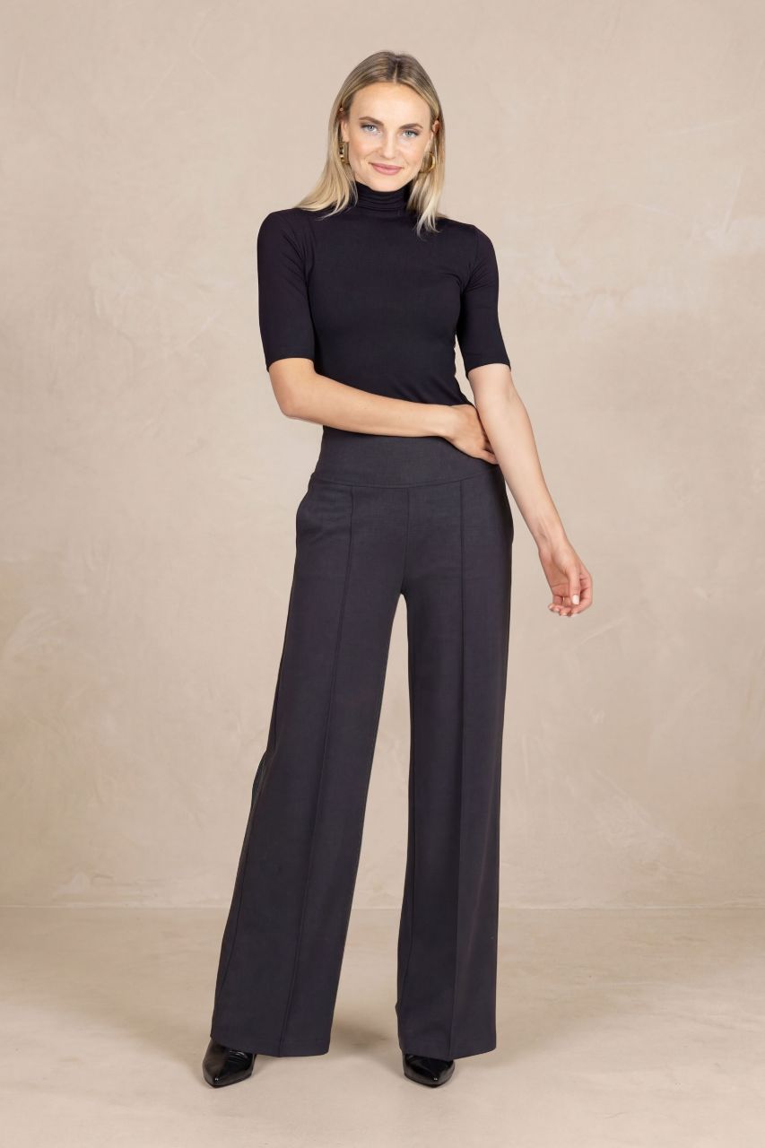 EXECUTIVE PANT: CHARCOAL PONTE