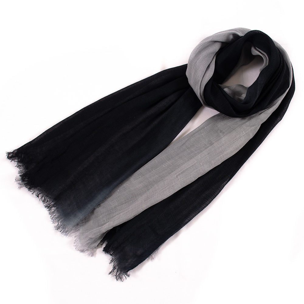 Large Soft Scarf Warm Cotton Tassel