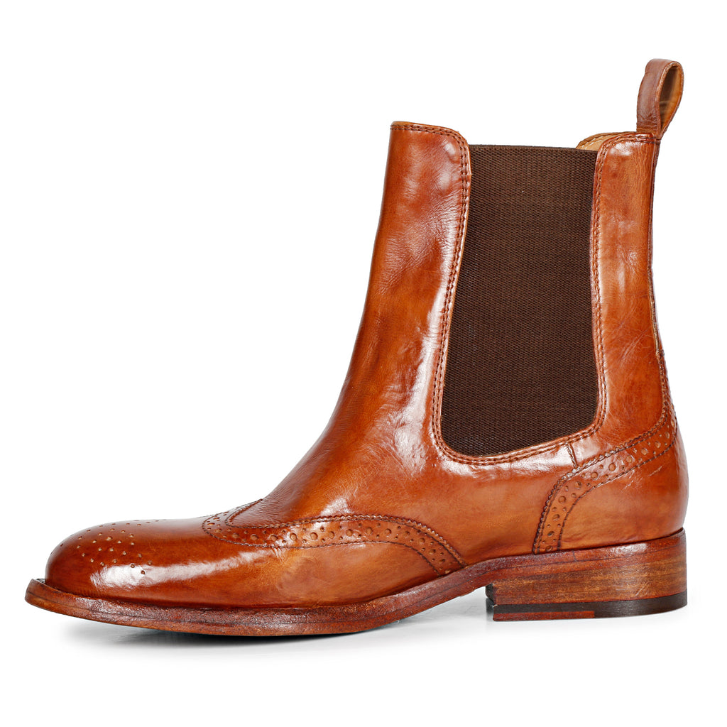 Santina Congnac Leather Ankle Boots | Future Brands Group