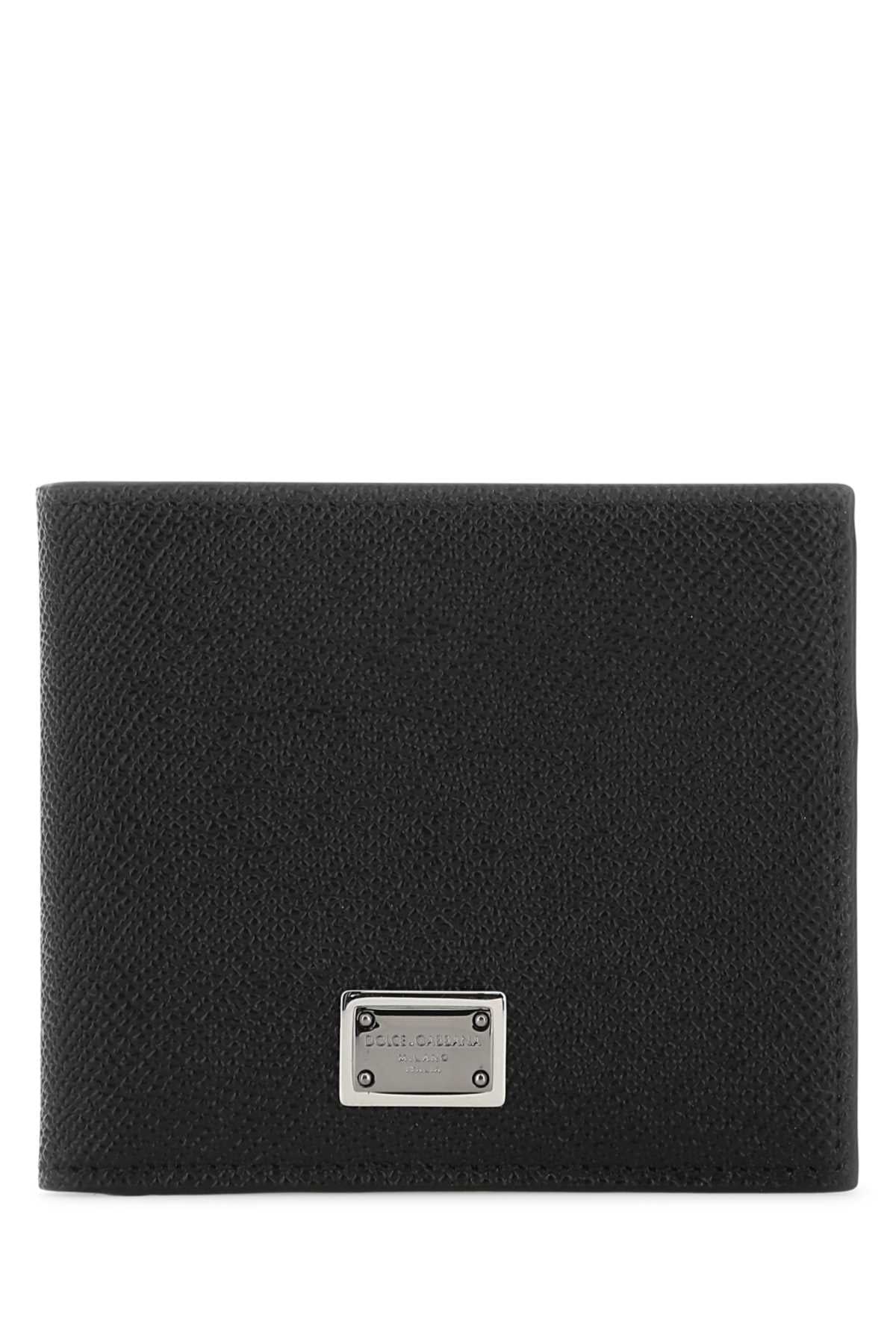 Dolce & Gabbana Men Black Leather Wallet