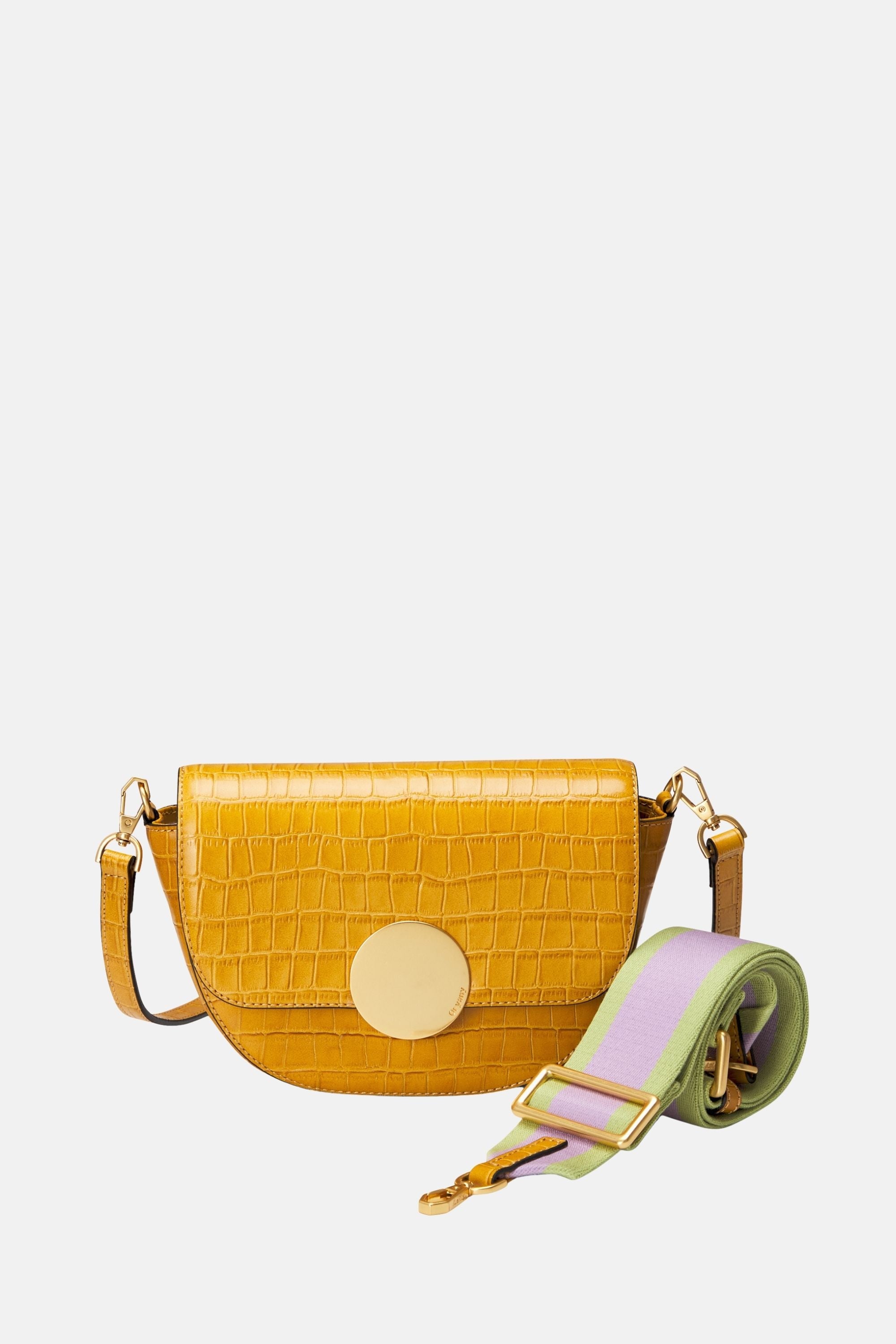 Lottie Croco Crossbody - Small Crossbody - Shadow Yellow / One size