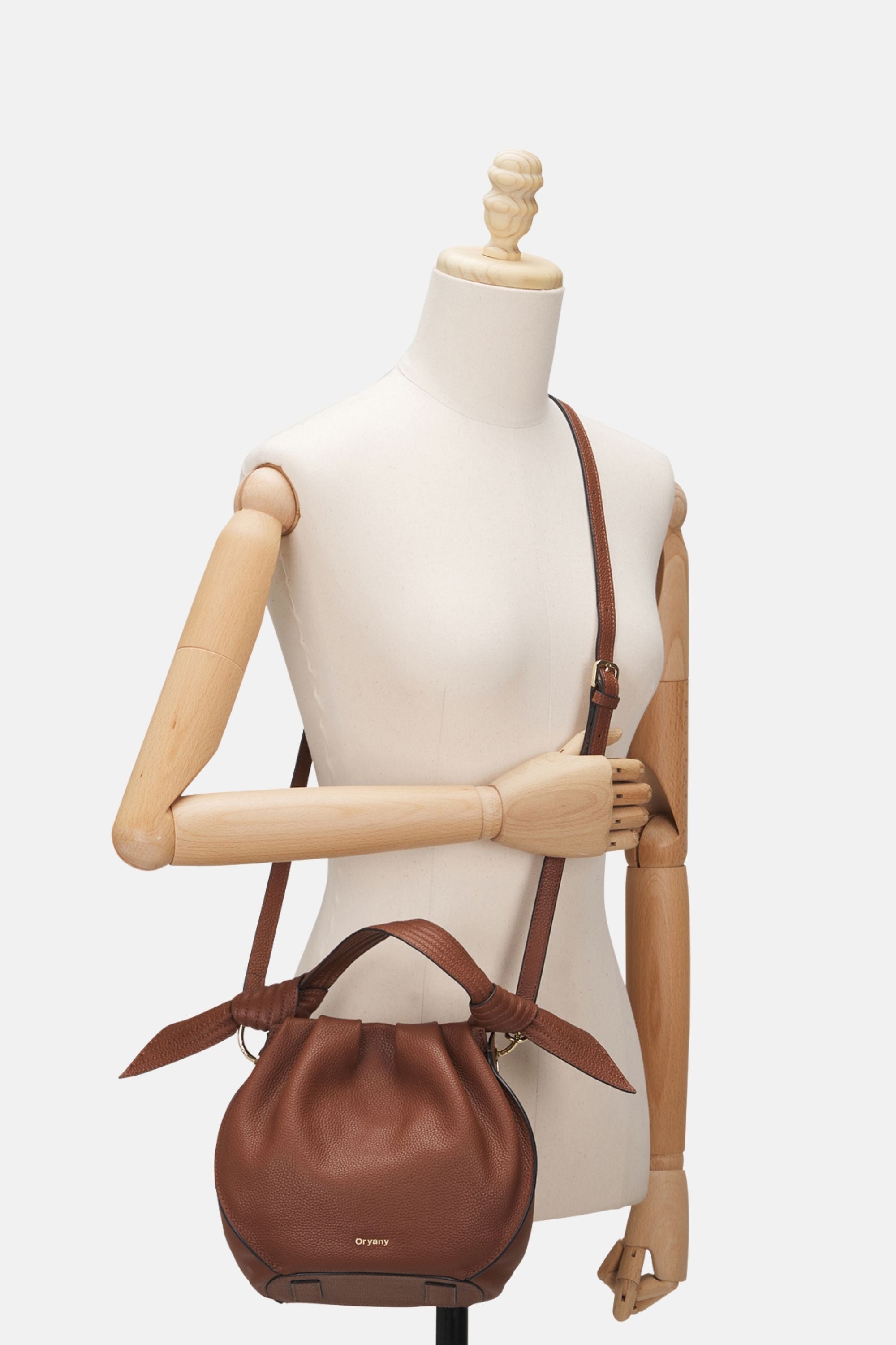 Oryany - Selena Bucket Medium Crossbody Handbags - Toffee Tan