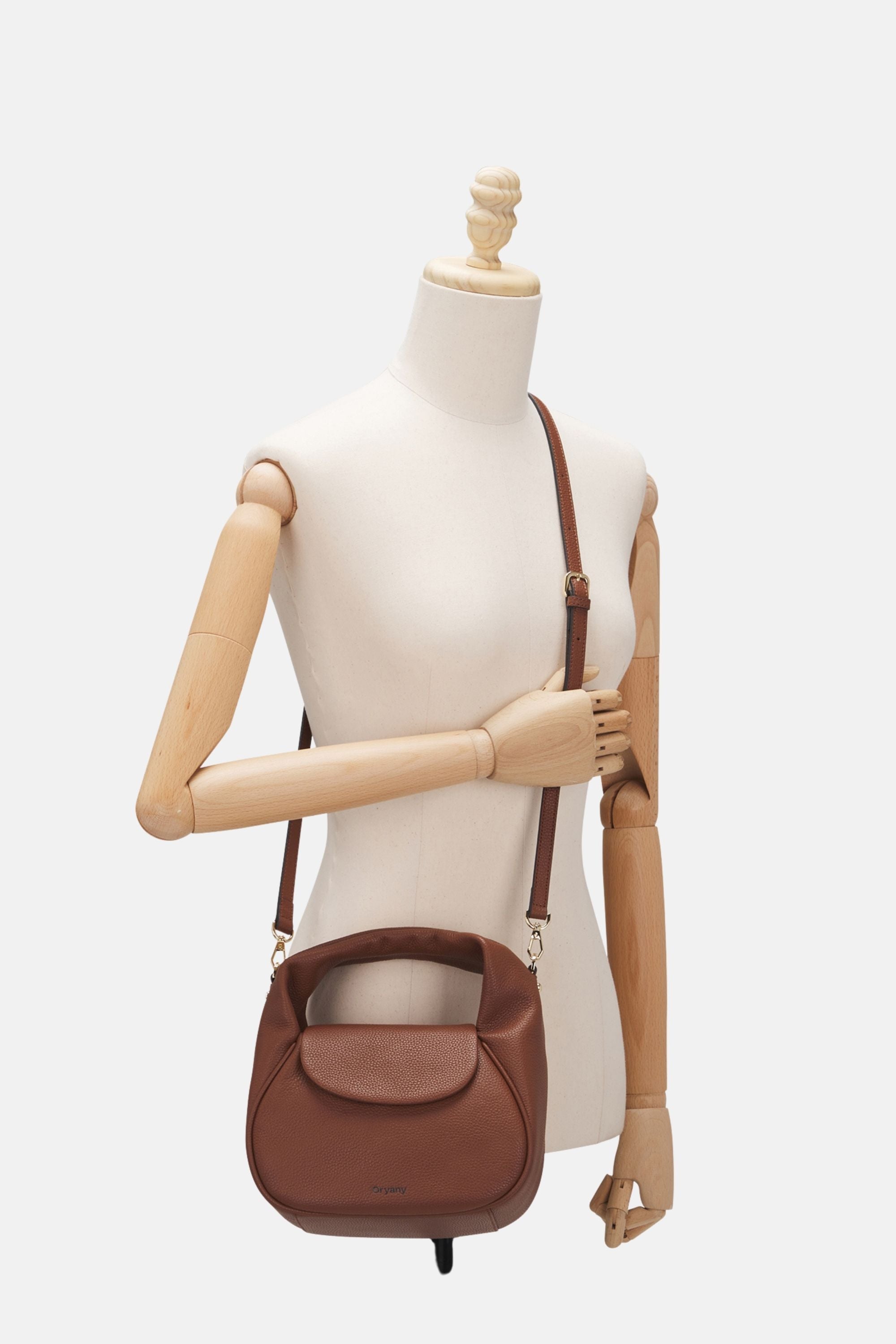 Sample Product - Oryany - Anaan Medium Satchel Tote – Top Handle Crossbody Bag - Toffee Tan Leather