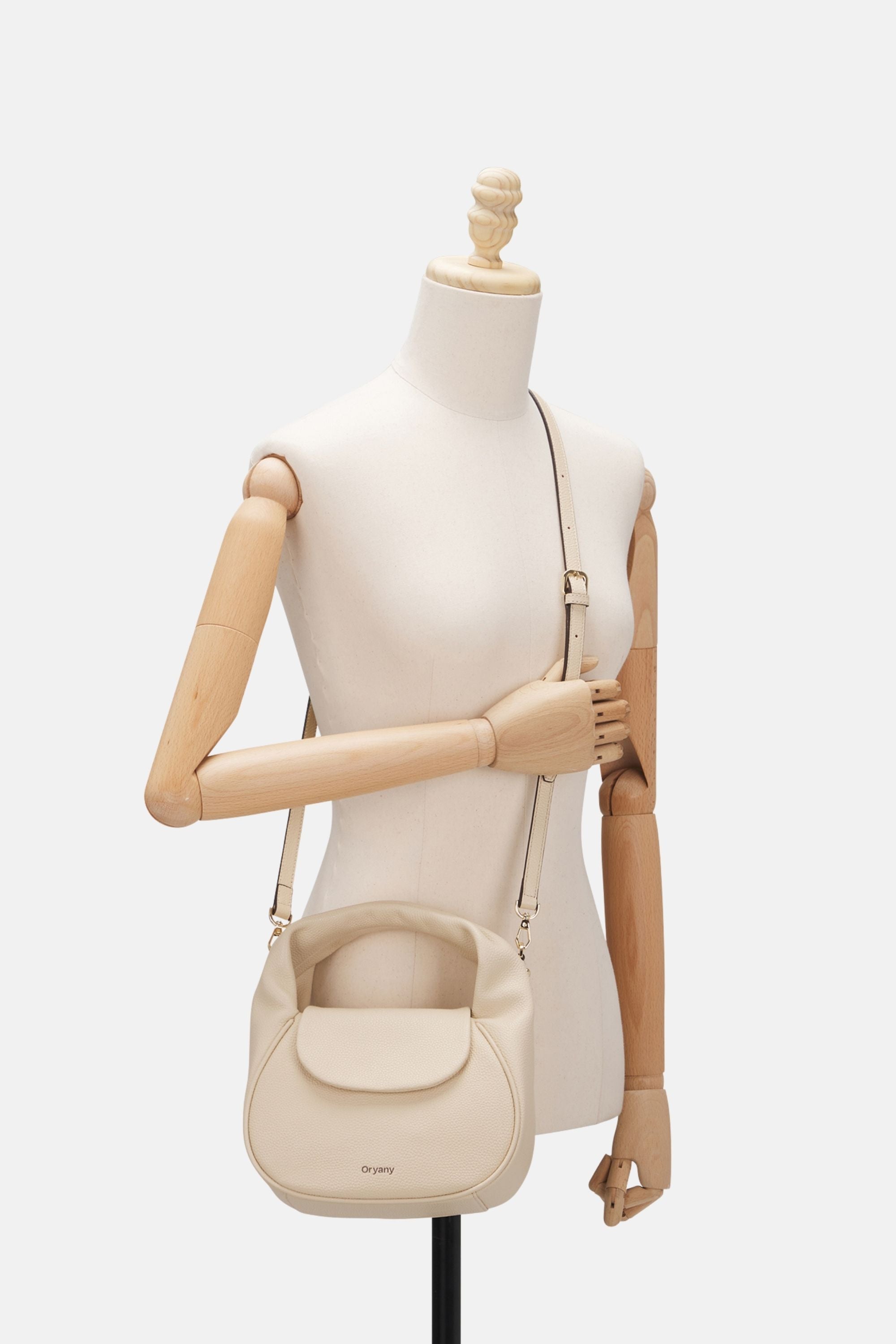 Sample Product - Oryany - Anaan Medium Satchel Tote – Top Handle Crossbody Bag - Cream Leather
