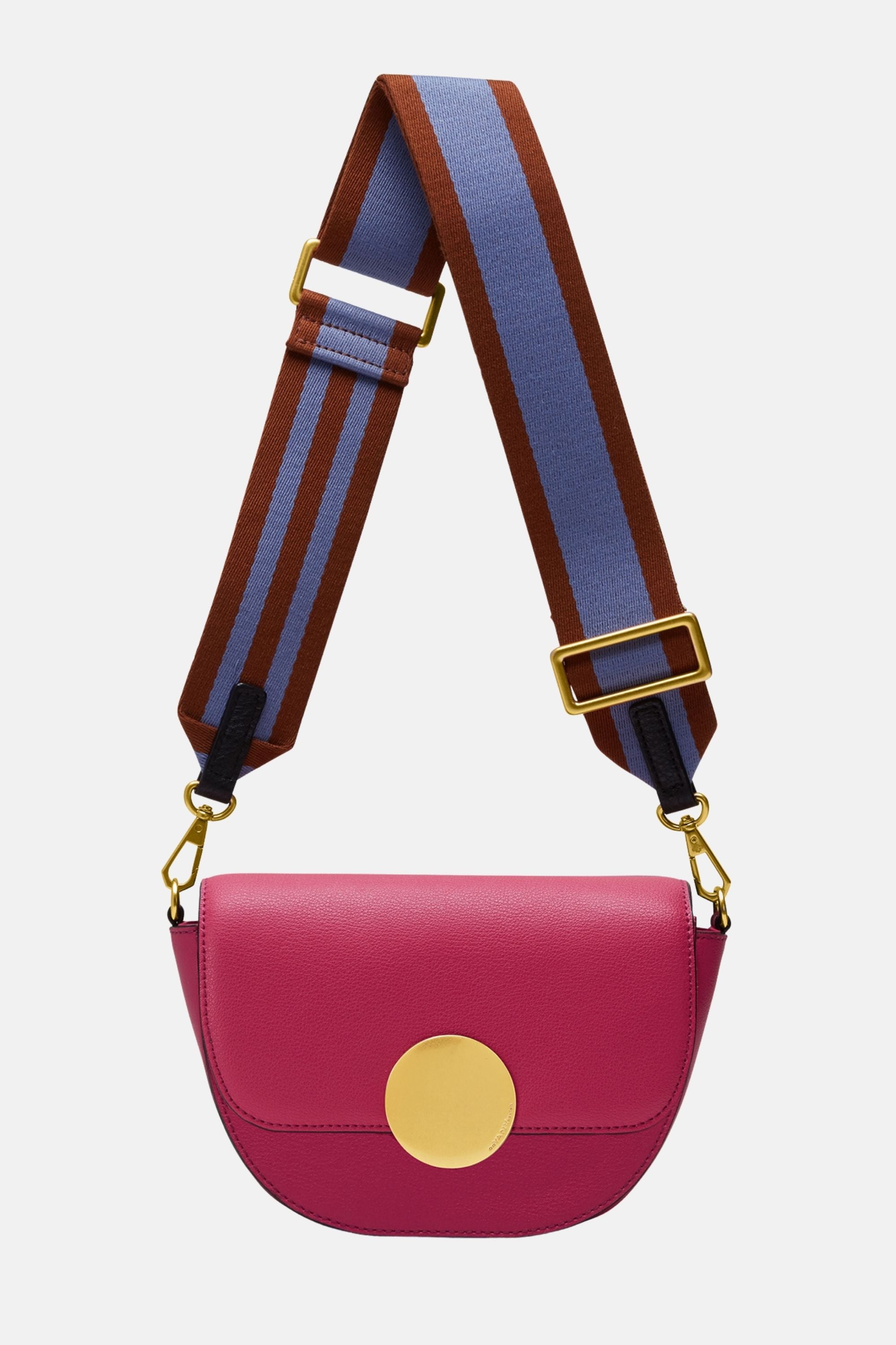 Oryany - Lottie Saddle Crossbody Small Handbags - Raspberry / One size