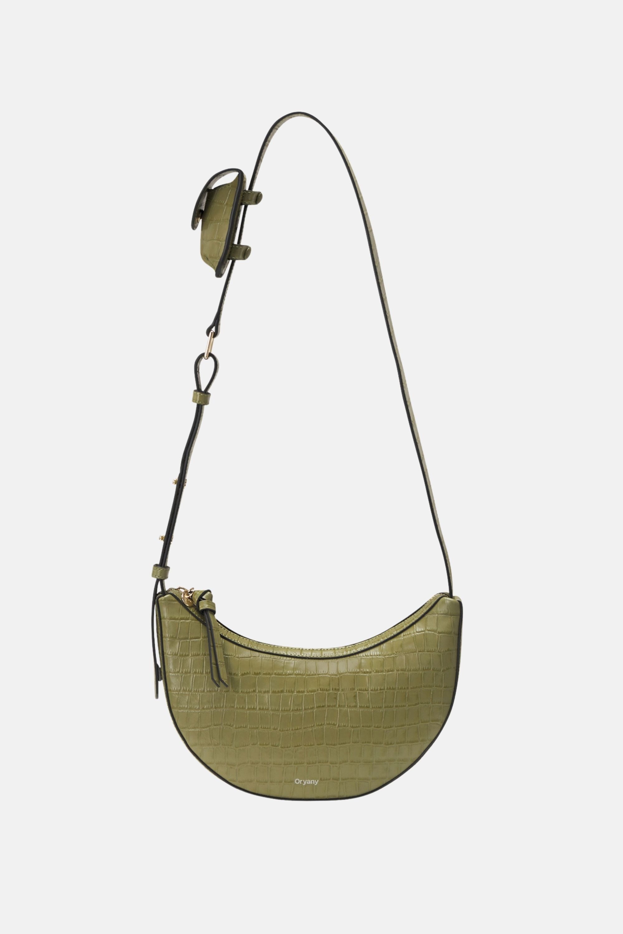 Oryany - Rookie Croco Crossbody Medium Handbags - Leaf Olive / One size