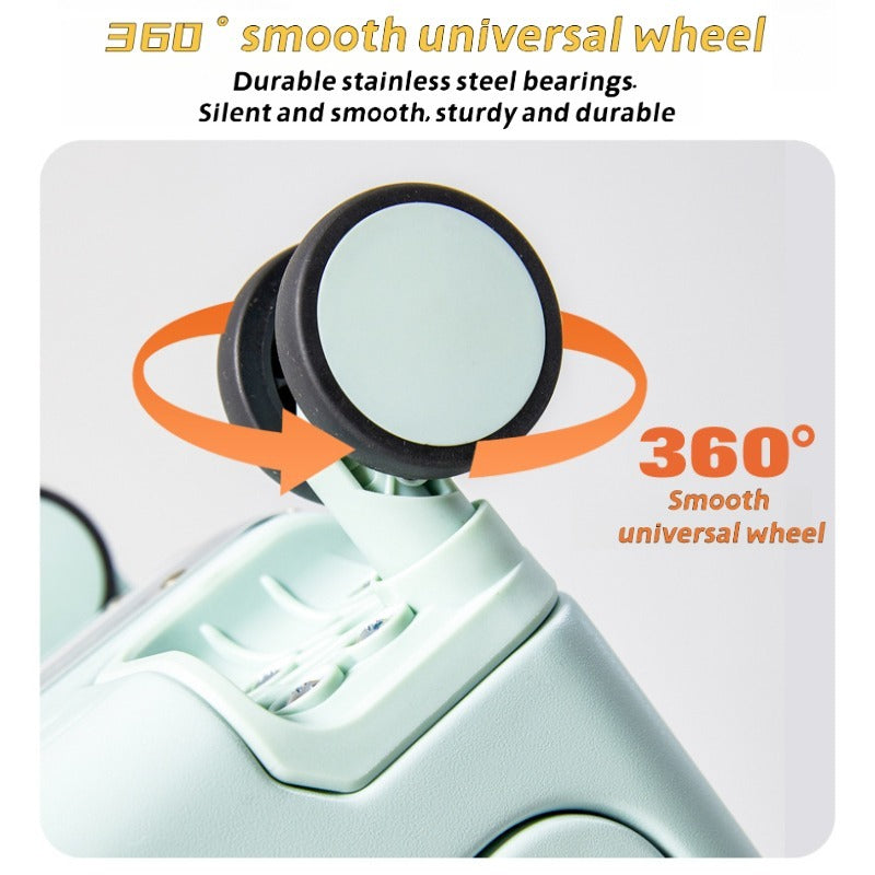 Aluminum Frame Front-Opening Spinner Luggage