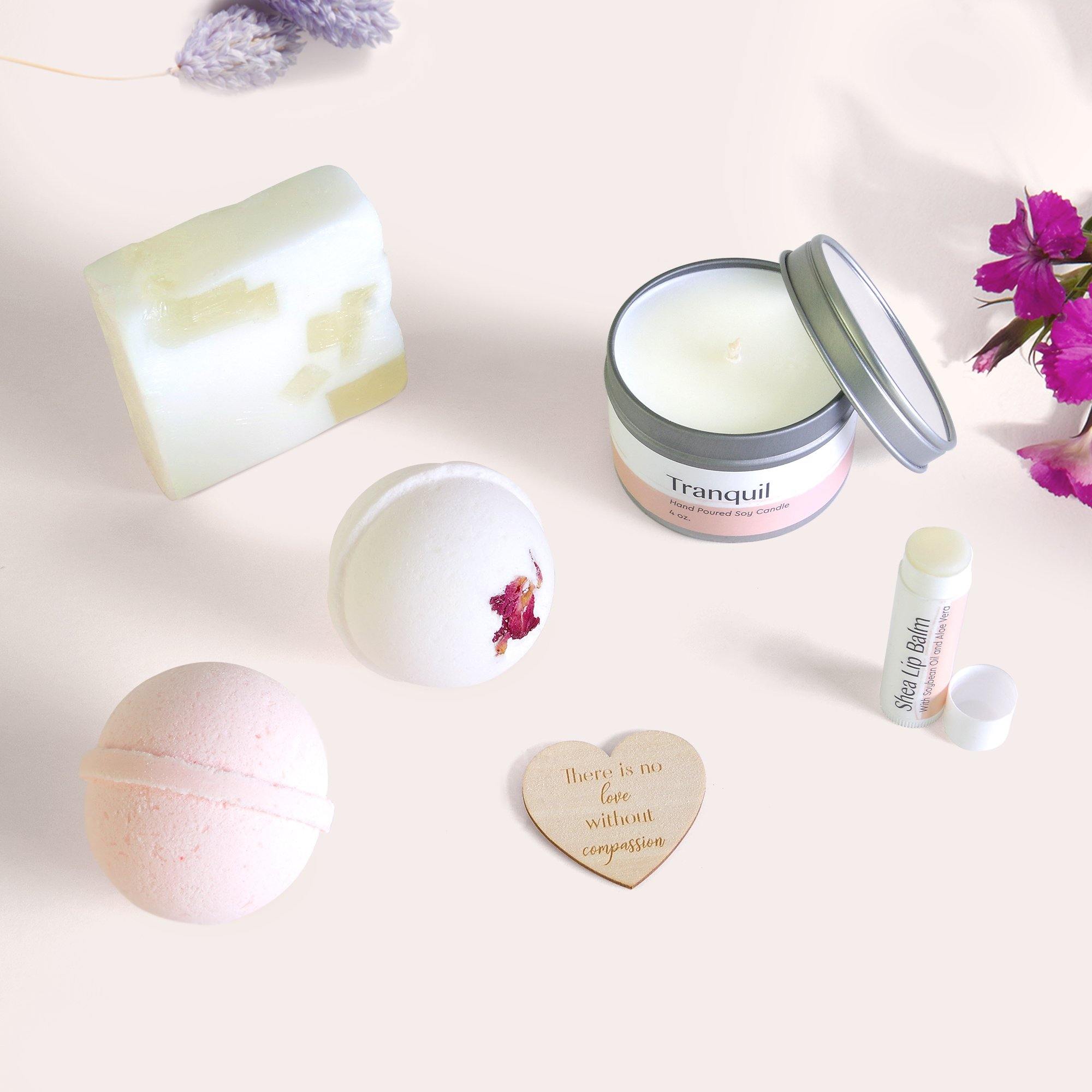 40th Birthday Compass Necklace Spa Gift Box Set