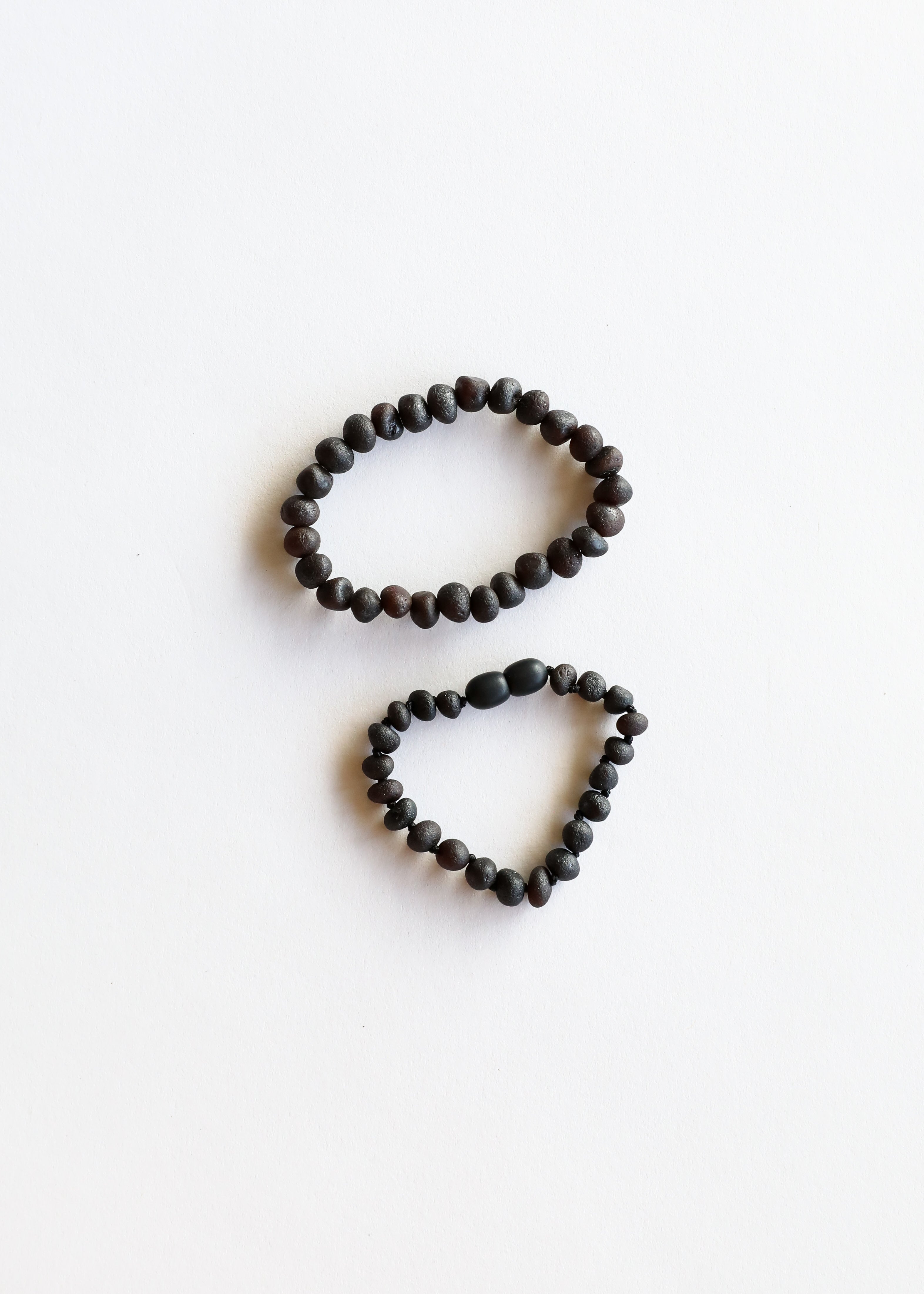 Raw Black Baltic Sea Amber || Anklet or Bracelet