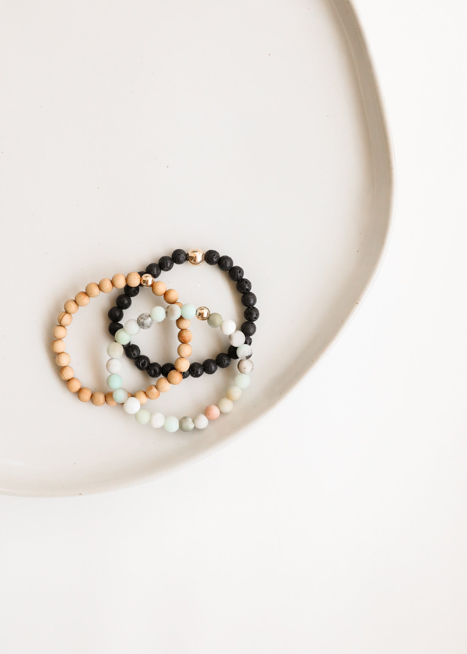 Raw Amazonite + 14k Gold Filled || Beaded Bracelet