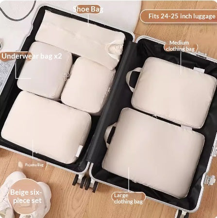 6-Piece Compression Packing Cube Set – Travel & Luggage Organizers
