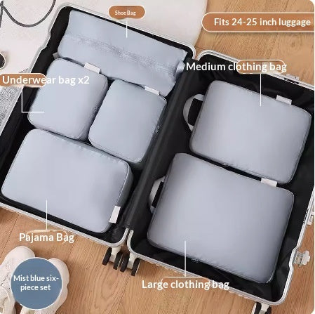 6-Piece Compression Packing Cube Set – Travel & Luggage Organizers