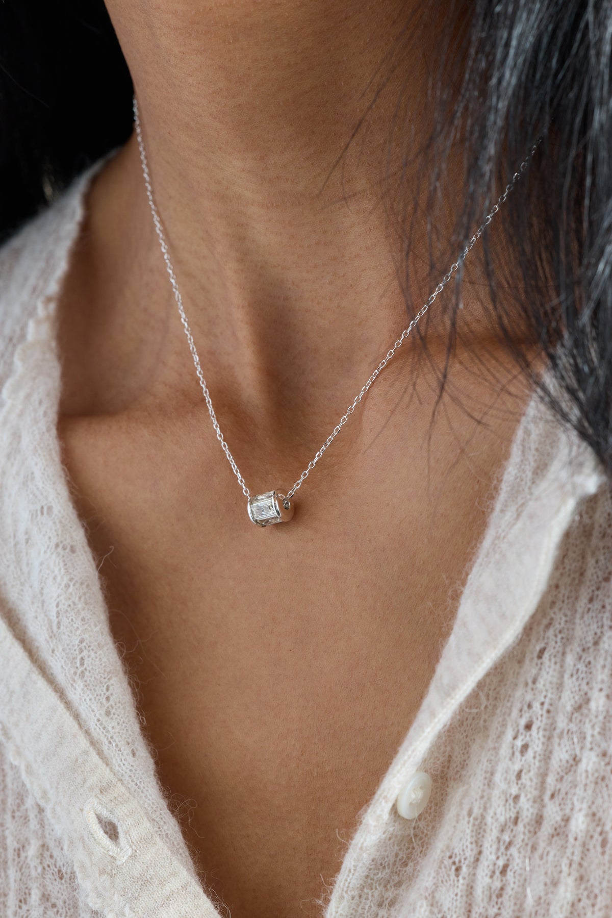 April Birthstone Precious Pendant Necklace