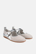 JELAVU Willow Buckle Mary Jane Flat - Silver Metallic