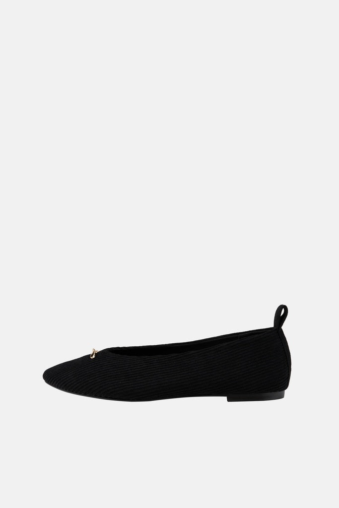 JELAVU Nova Corduroy Pointed-Toe Ballet Flat in Black - image 5