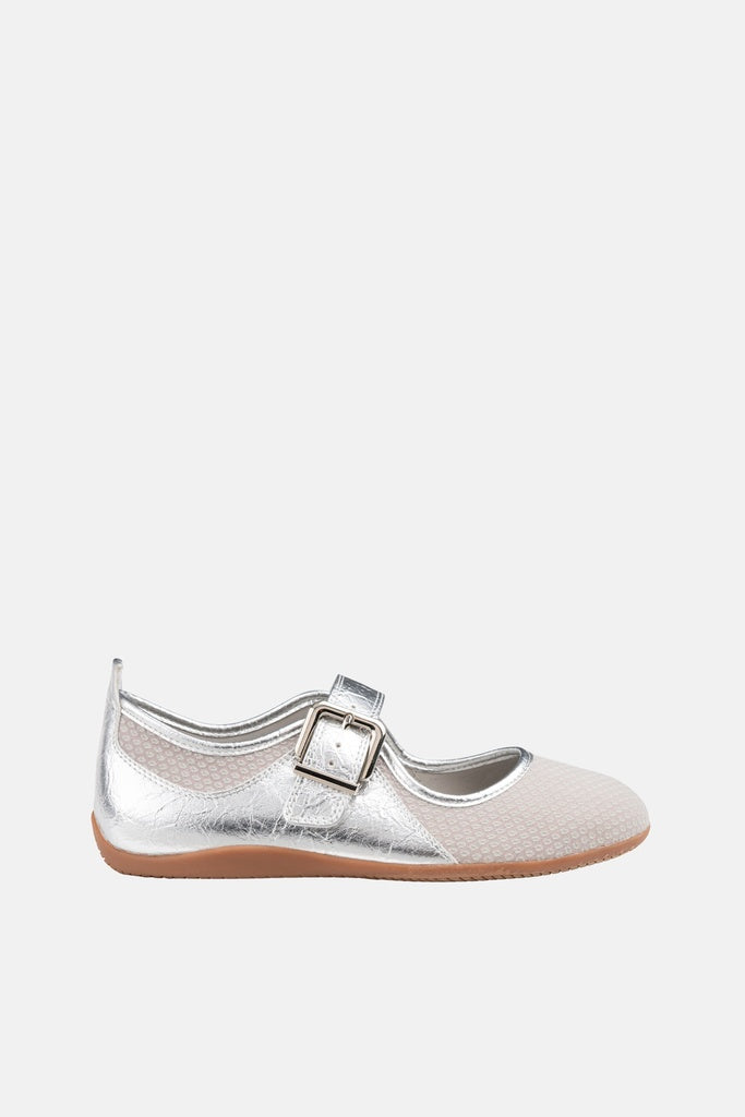 JELAVU Willow Buckle Mary Jane Flat in Silver Metallic - image 3