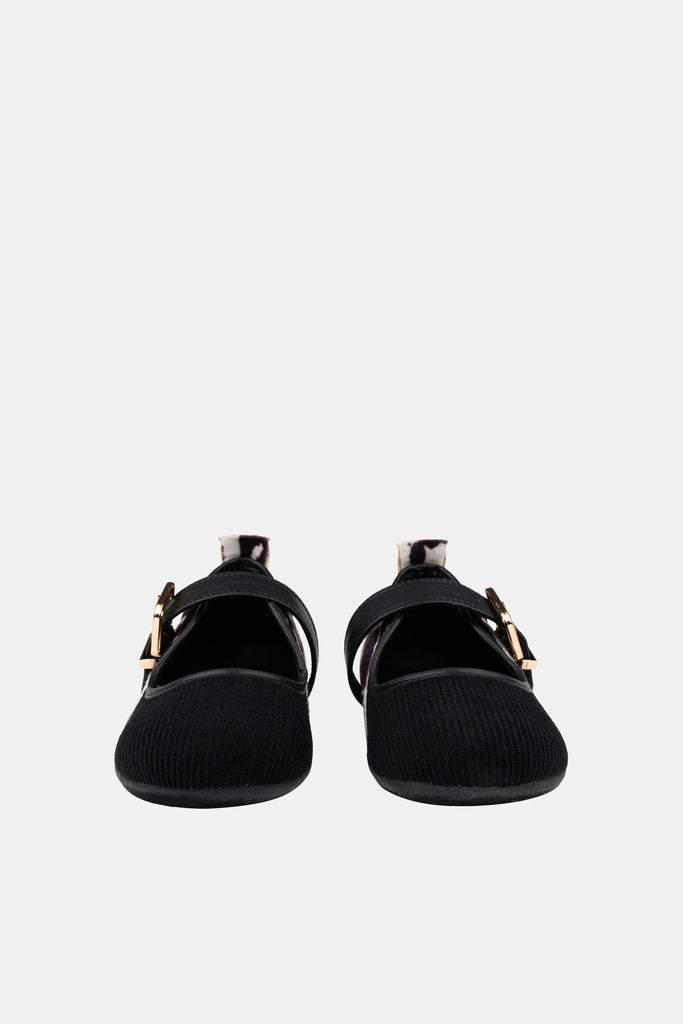 JELAVU Willow Buckle Mary Jane Flat in Black Cow Print - image 6