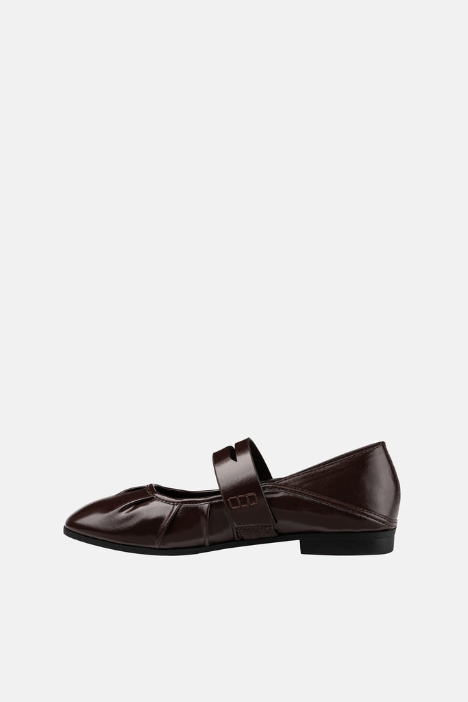 JELAVU Blair Penny Loafer Ballet Flat in Coffee Brown - image 2