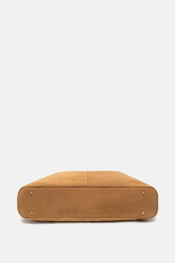 Jelavu Turin Suede Sculptural Tote Bag in Beige - image 4