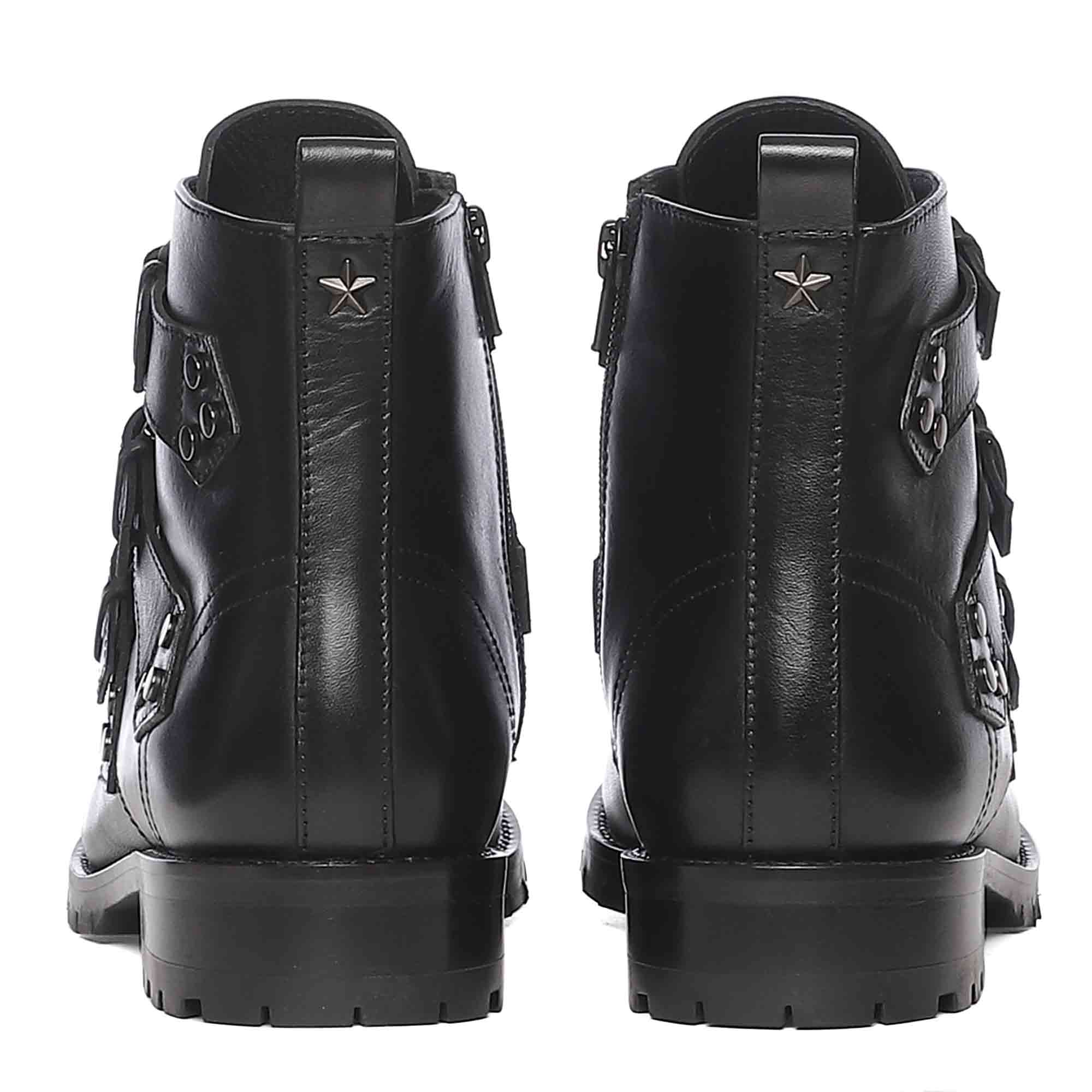Shop Aurora Multi Buckle Leather Boots Online