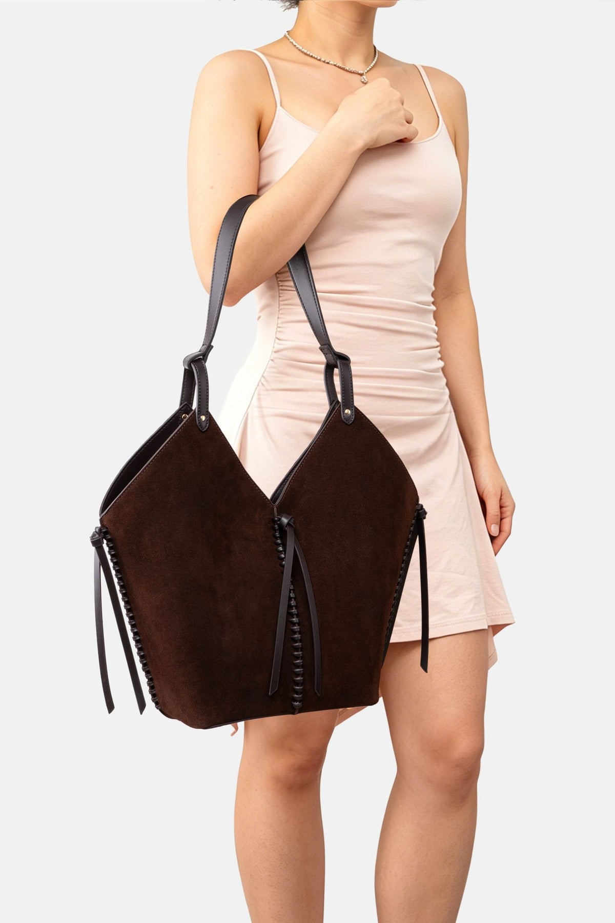 Jelavu - Sedona Suede Chocolate Tote Bag
