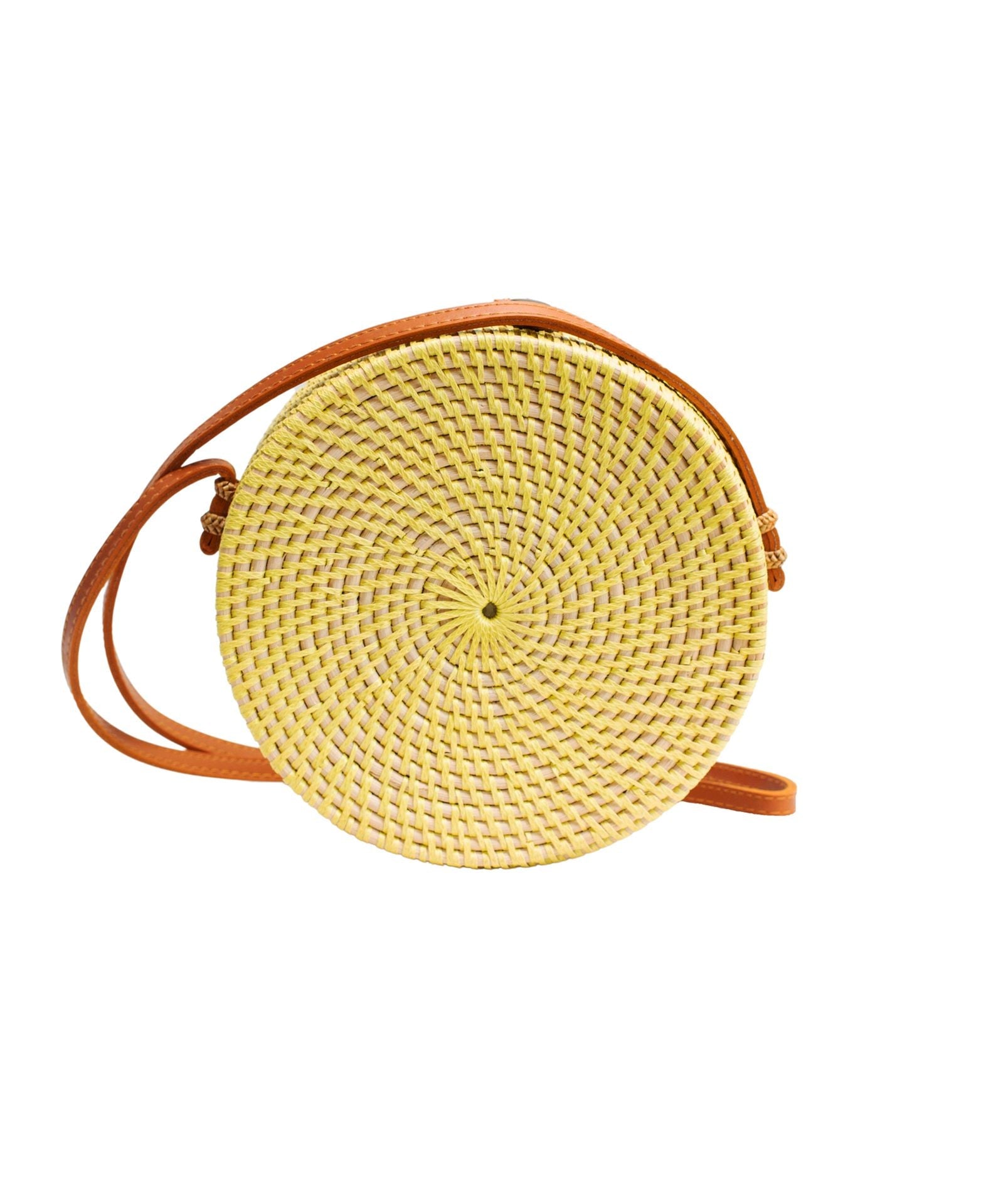 Jelavu - Ata Bali - Small Rattan Crossbody - Yellow