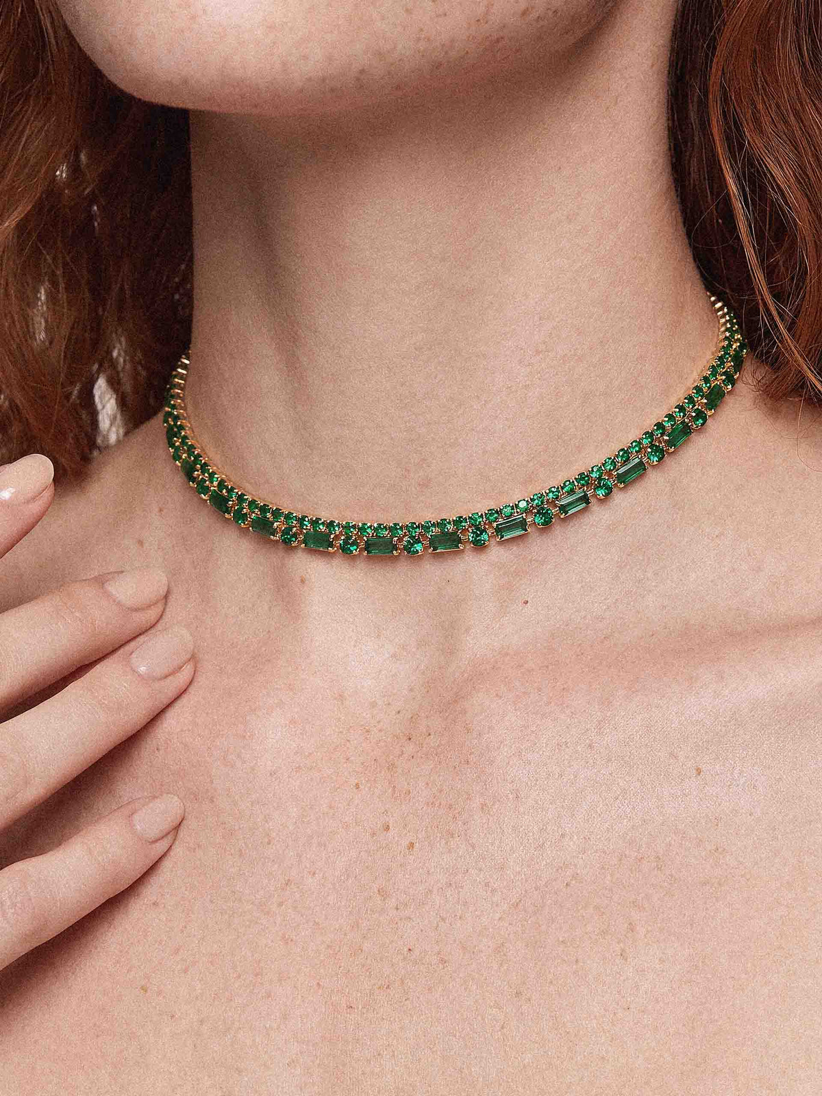 Dainty Crystal Strands Choker