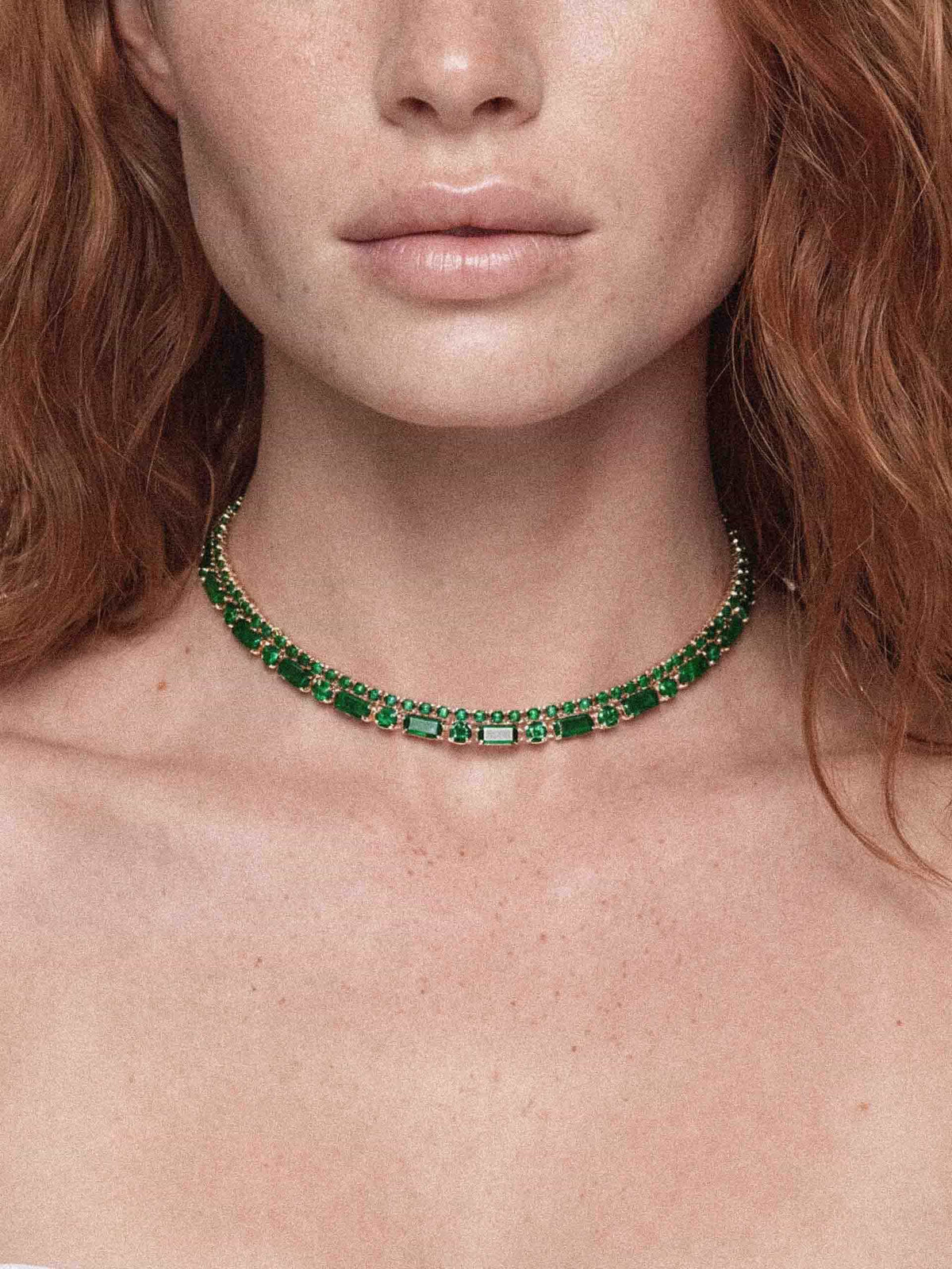 Dainty Crystal Strands Choker