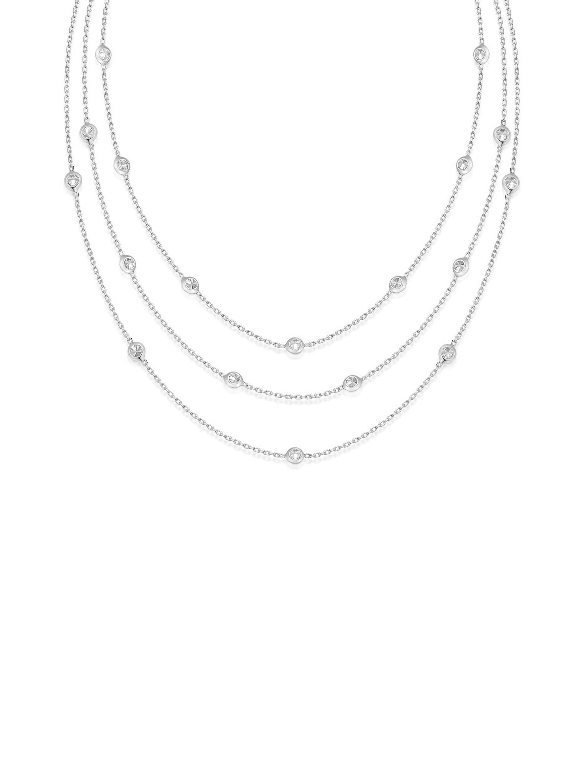Crystal Dot Layered Necklace