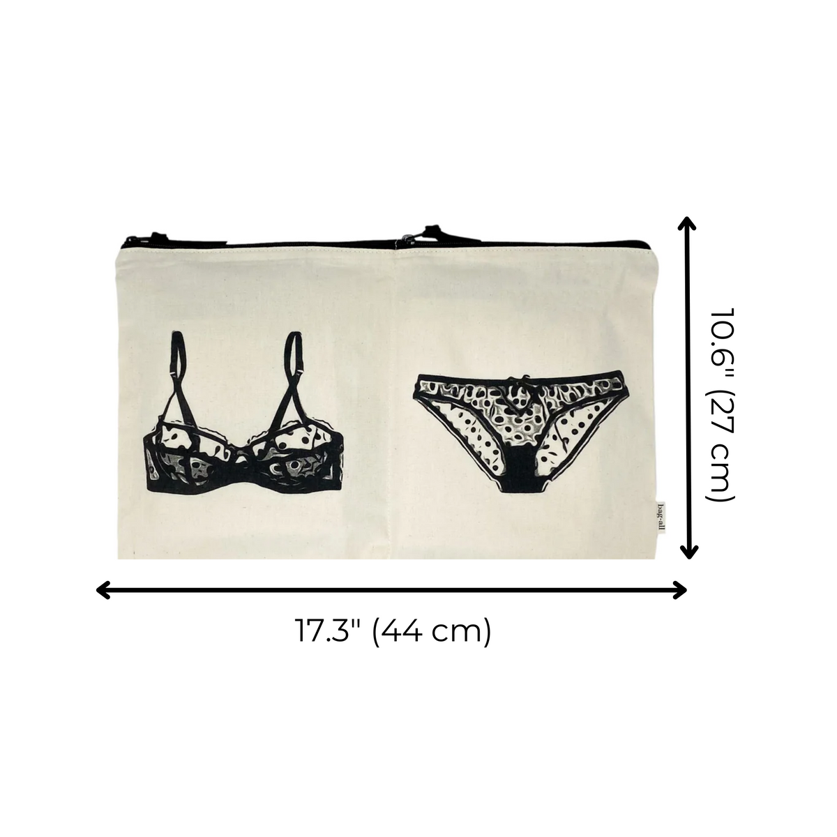 Double Lingerie Packing Pouch – Cream