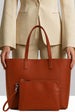Ecotorie Agatha Leather Tote Bag-Rust