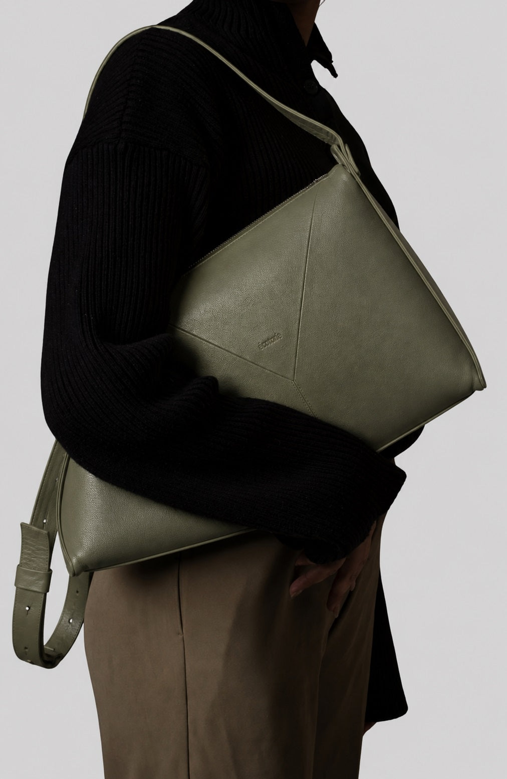 Ecotorie Freya Leather Crossbody/Shoulder Bag-Dark Moss