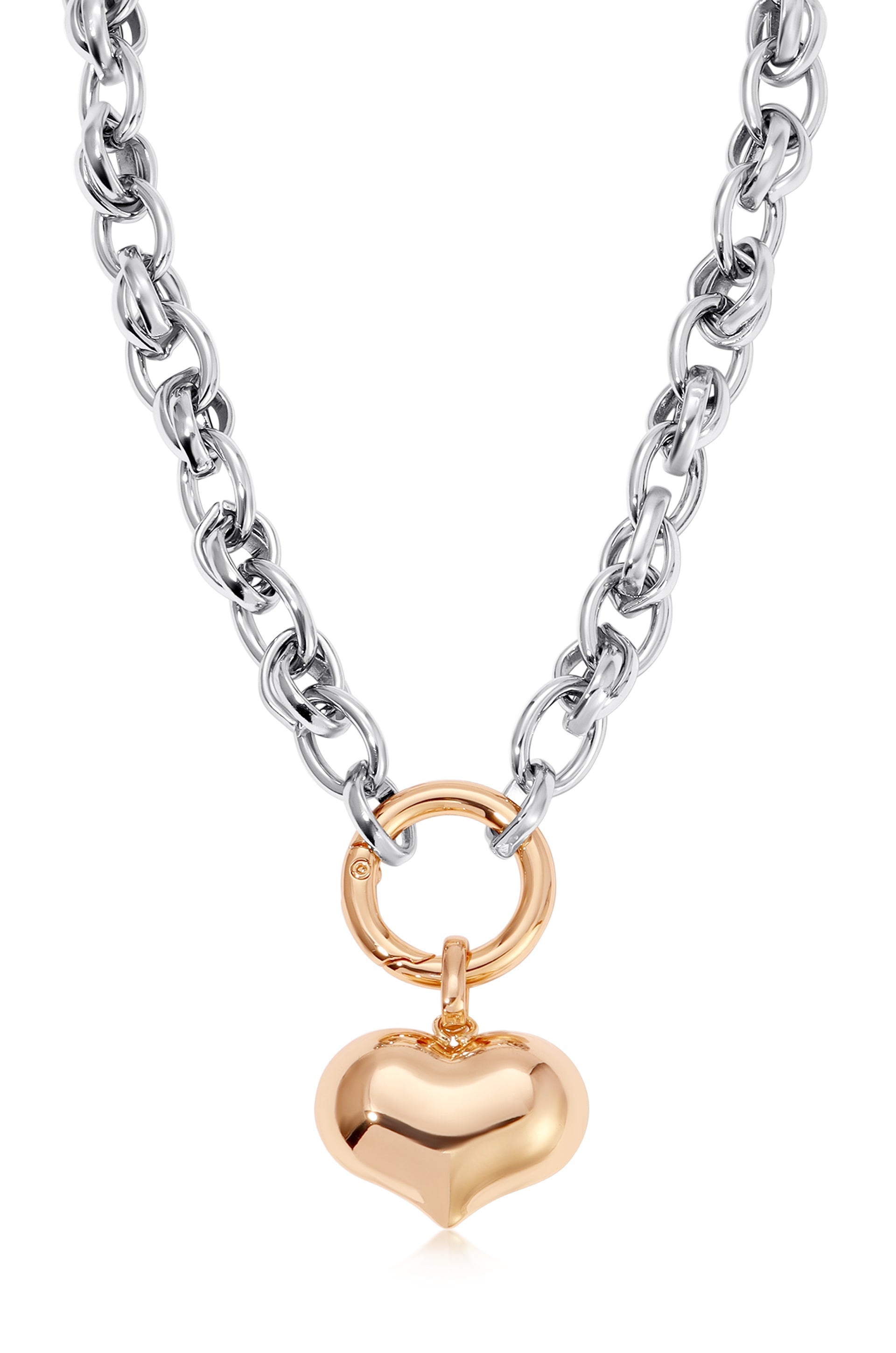Locked in Mixed Metal Necklace