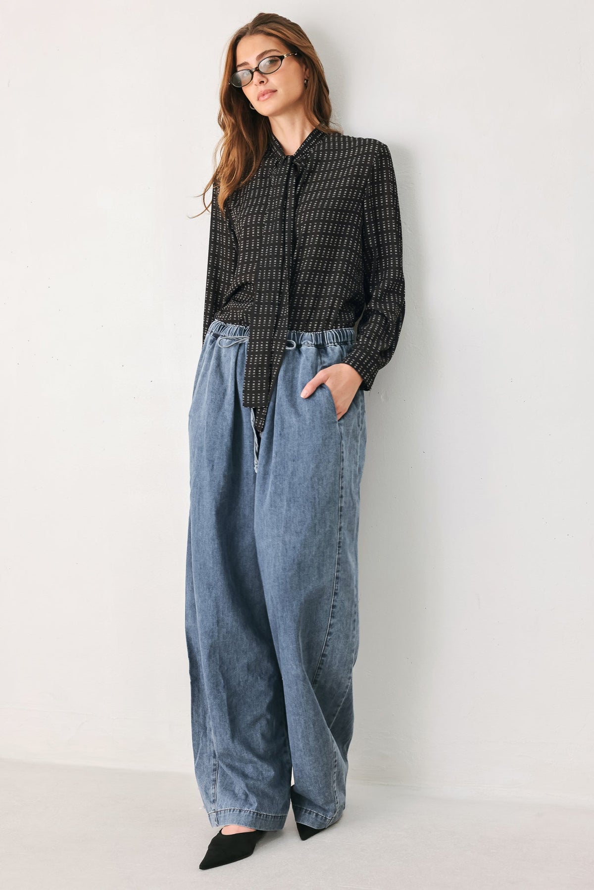 WHEREVER YOU MAY GO WOVEN TOP
