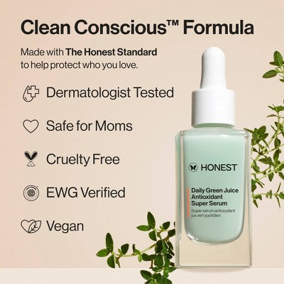Honest Beauty Daily Green Juice Antioxidant Super Serum 1 fl oz - New