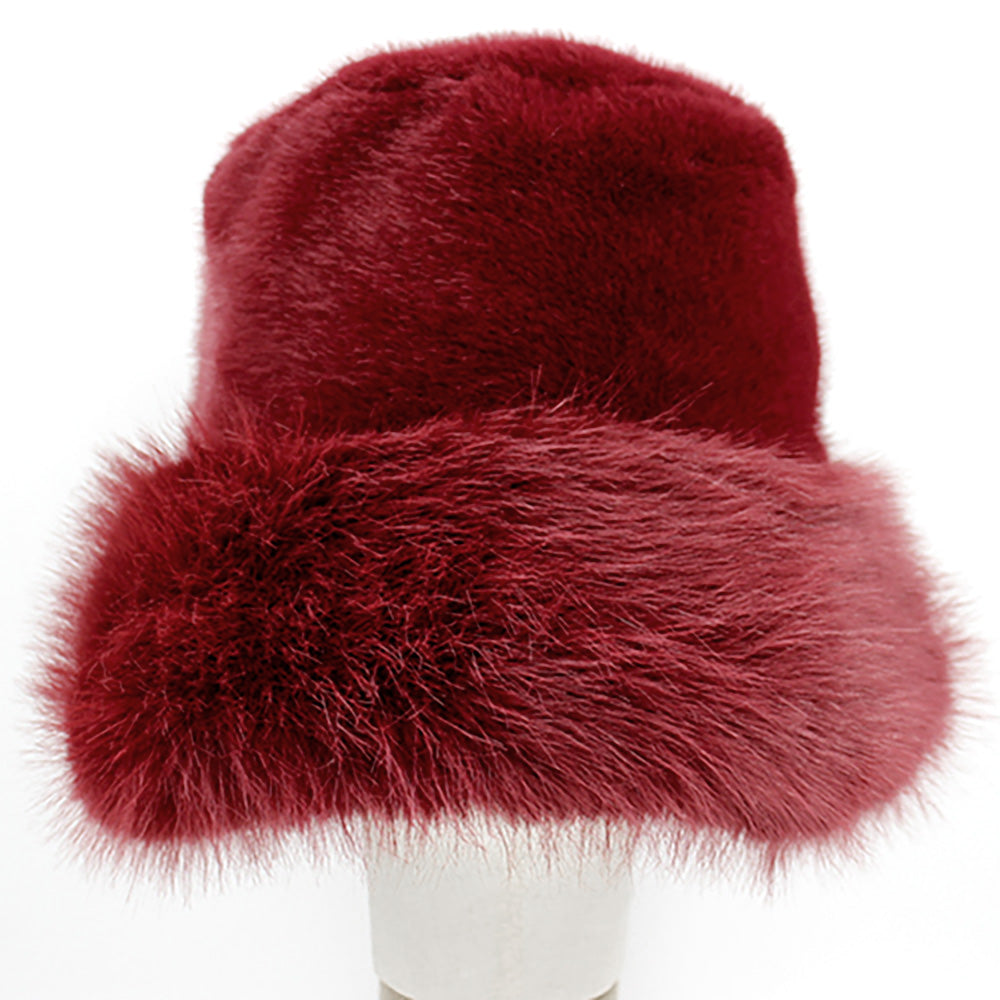 Faux Fur Russian Style Plush Bucket Hat