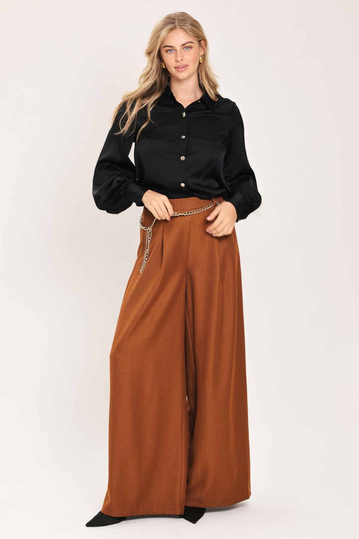 BLACK ORBIT WOVEN TOP