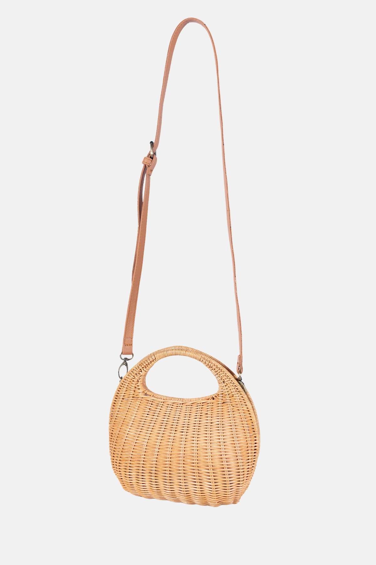 Ayla Rattan Small Satchel