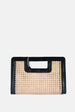 Jelavu - Delmar Cane Clutch - Black Leather
