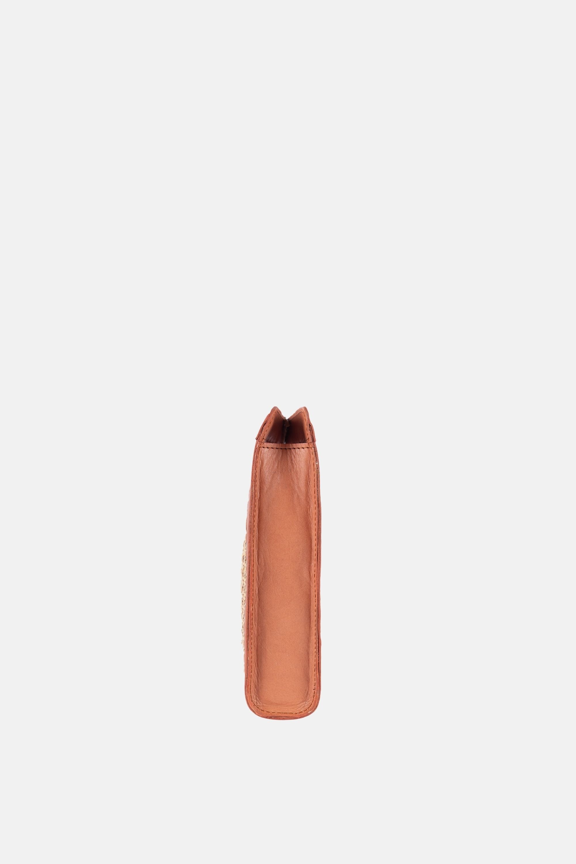 Jelavu - Delmar Cane Clutch - Tan Leather