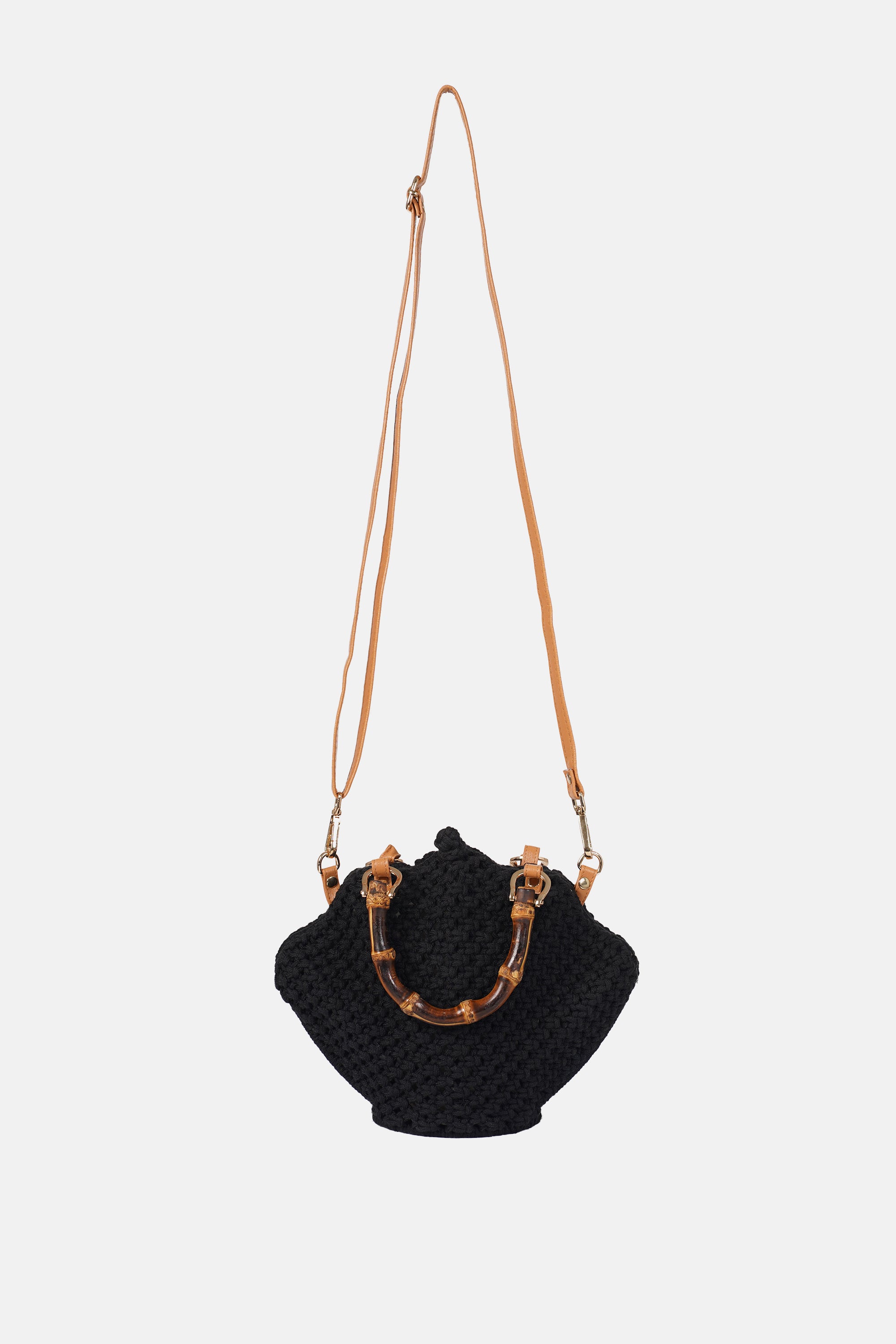 Jelavu - Venus Black Crochette Shell Bag