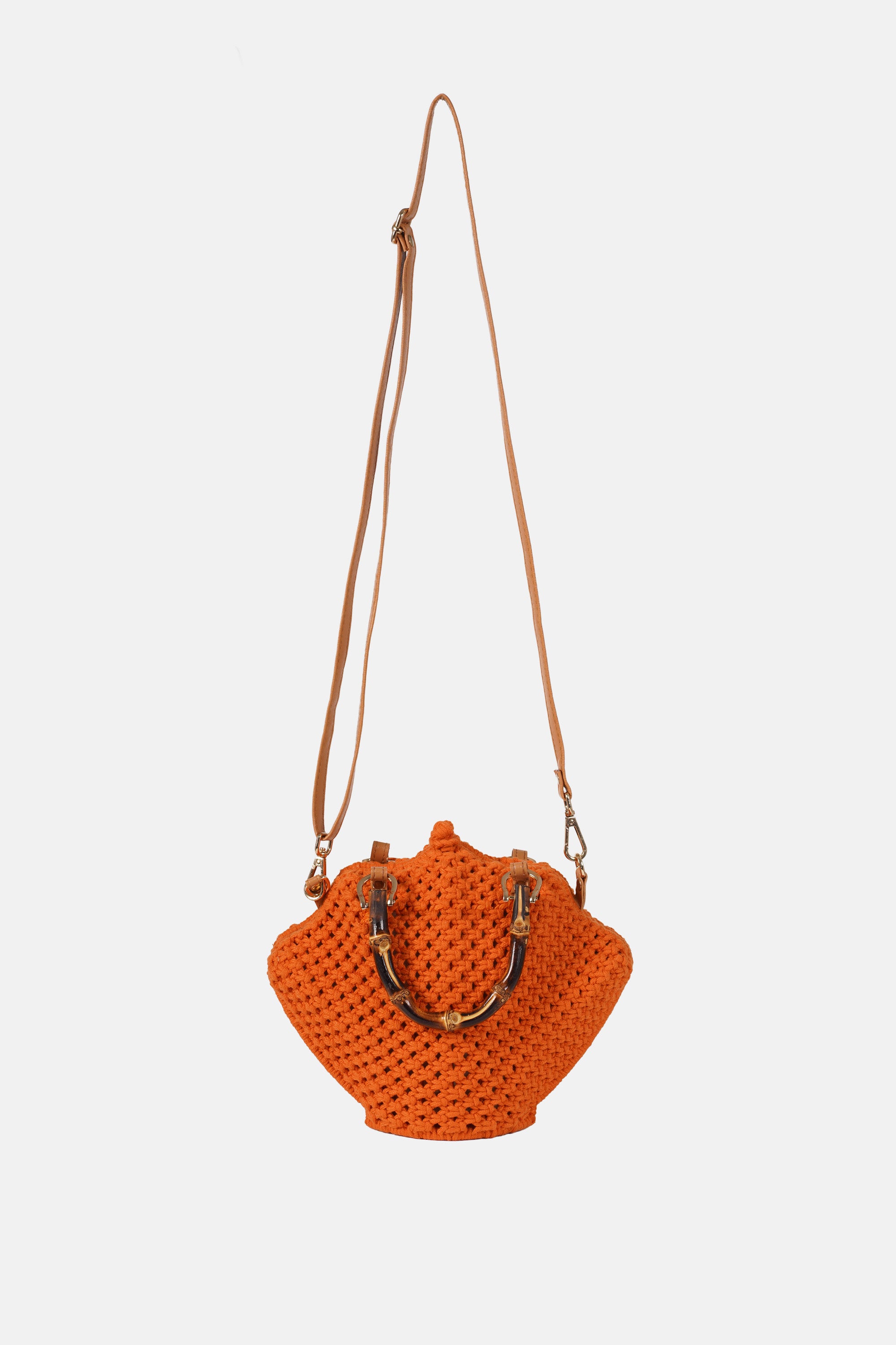 Jelavu - Venus Orange Crochet Shell Bag