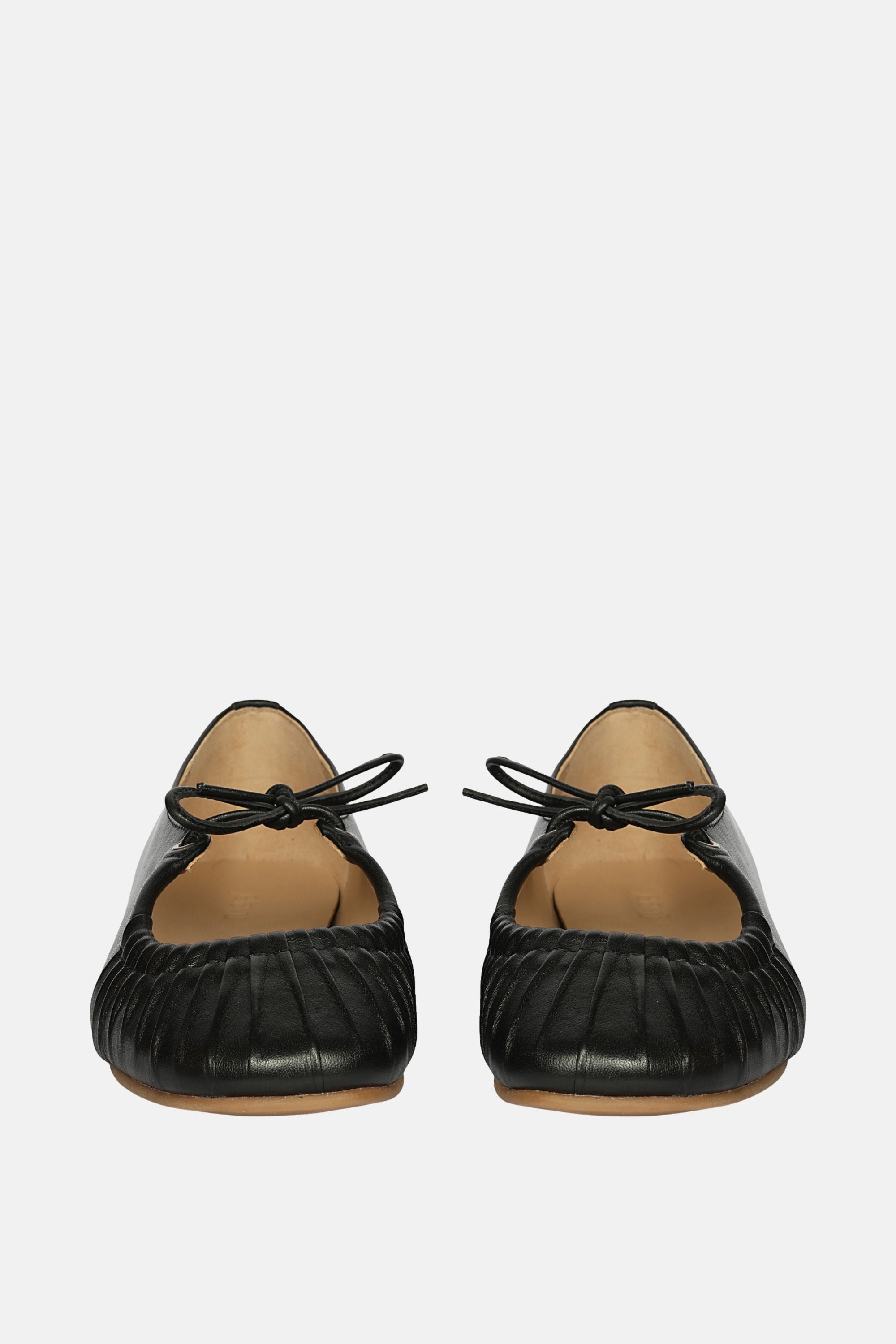 Jelavu Ellie Black Leather Ballerina
