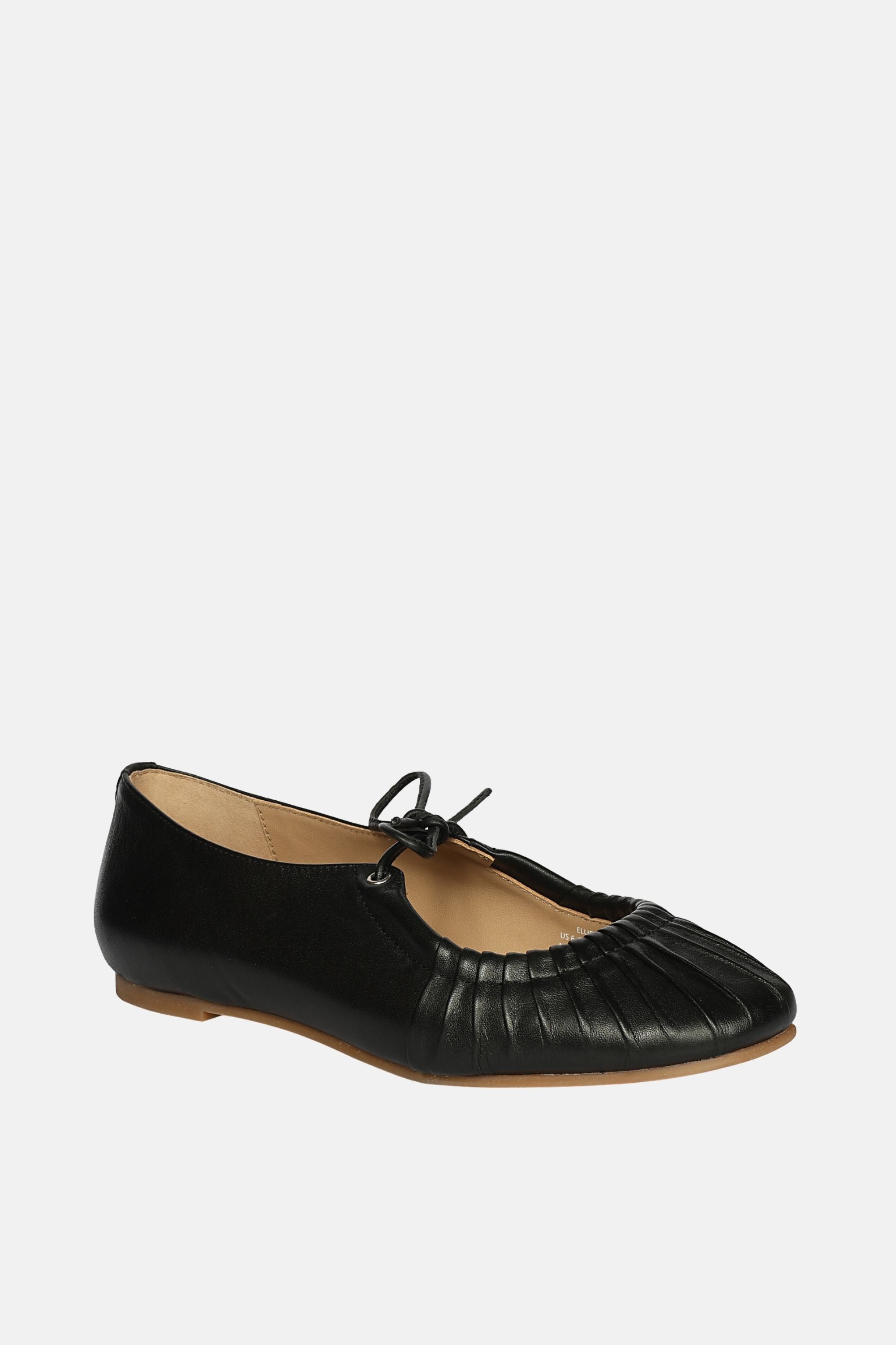 Jelavu Ellie Black Leather Ballerina