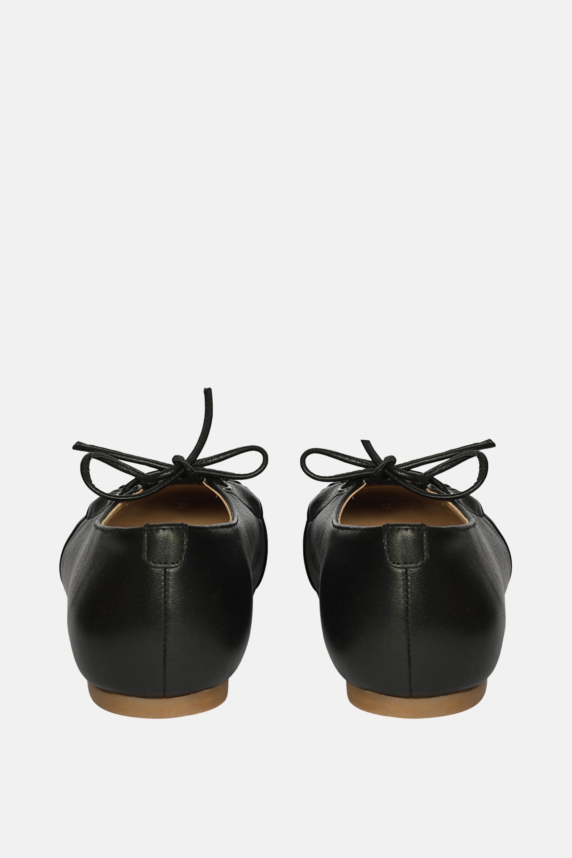 Jelavu Ellie Black Leather Ballerina