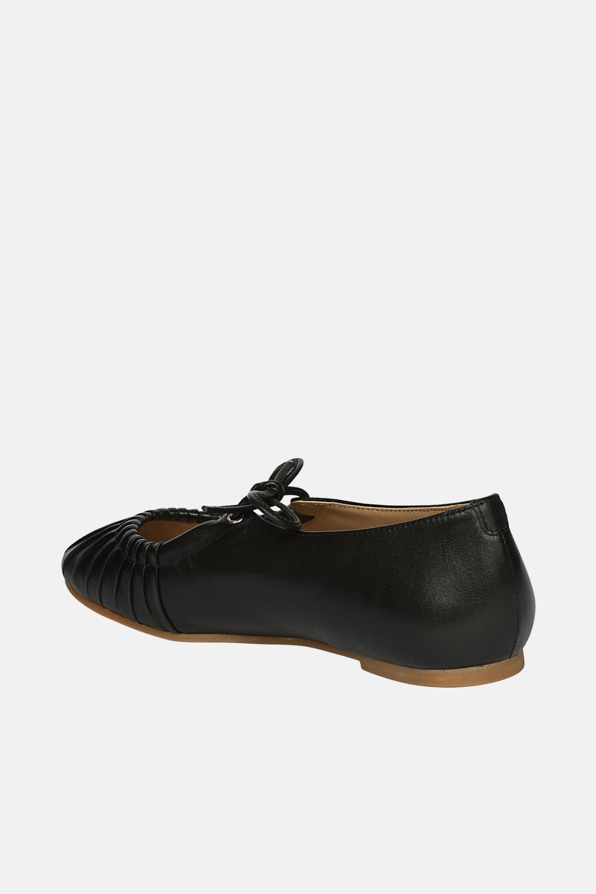 Jelavu Ellie Black Leather Ballerina
