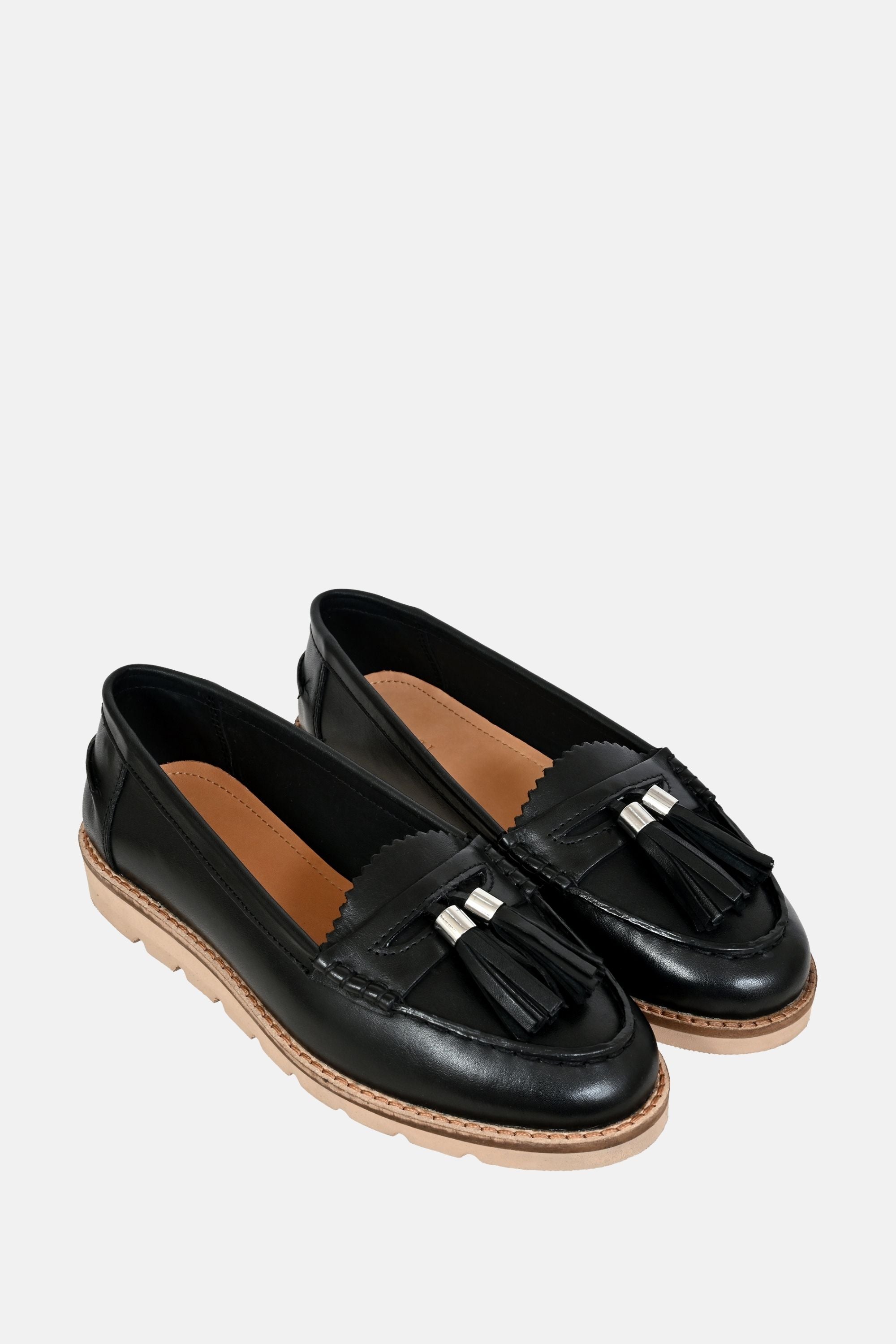 Jelavu Luna Black  Leather Loafers