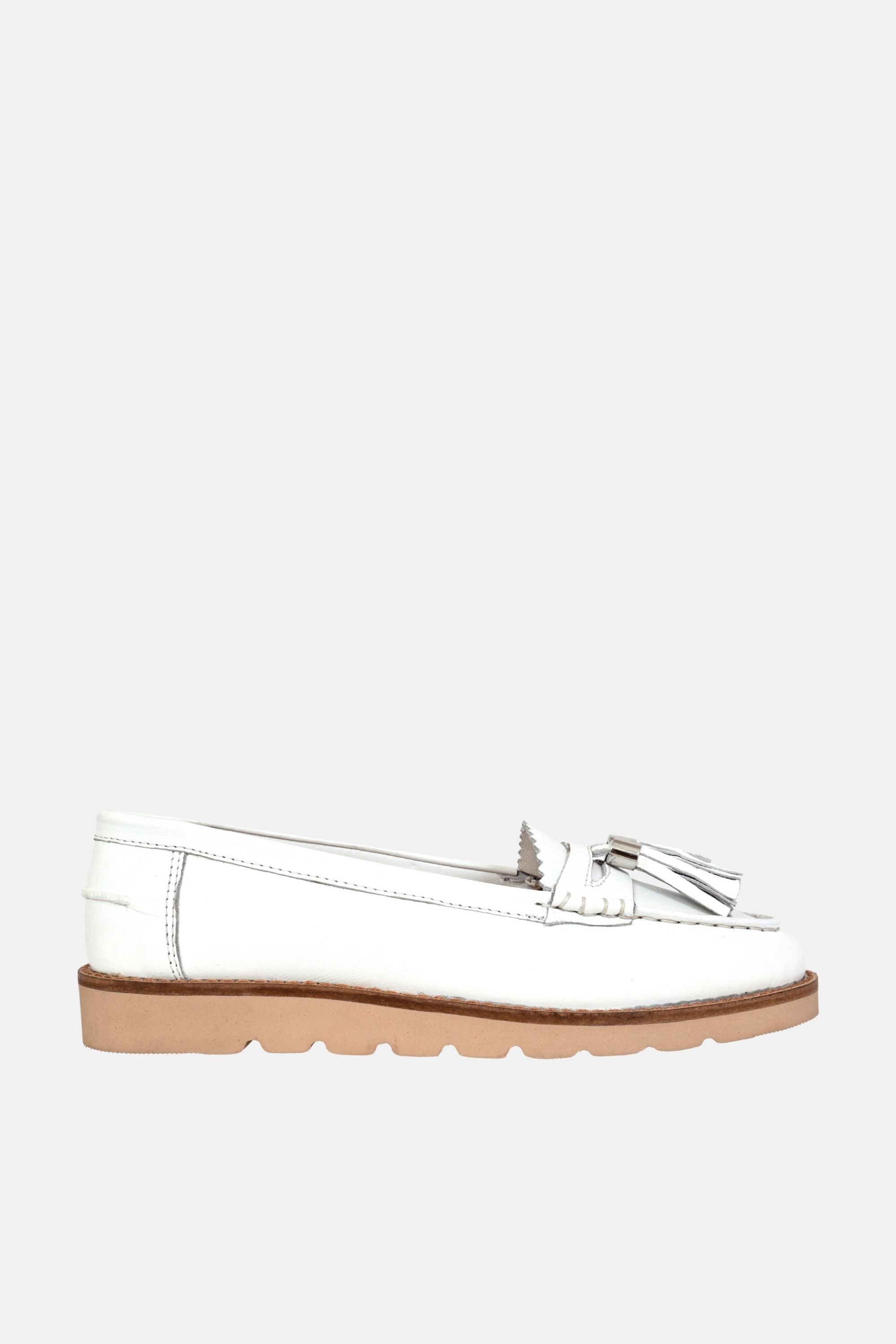 Jelavu Luna White Leather Loafers