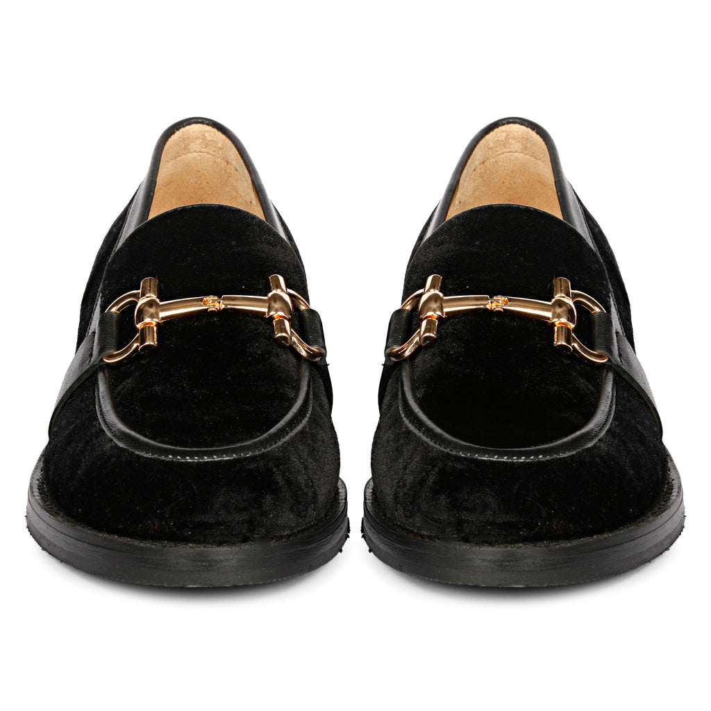 Saint G | Future Brands Group | Cinzia Black Velvet Leather Moccasin